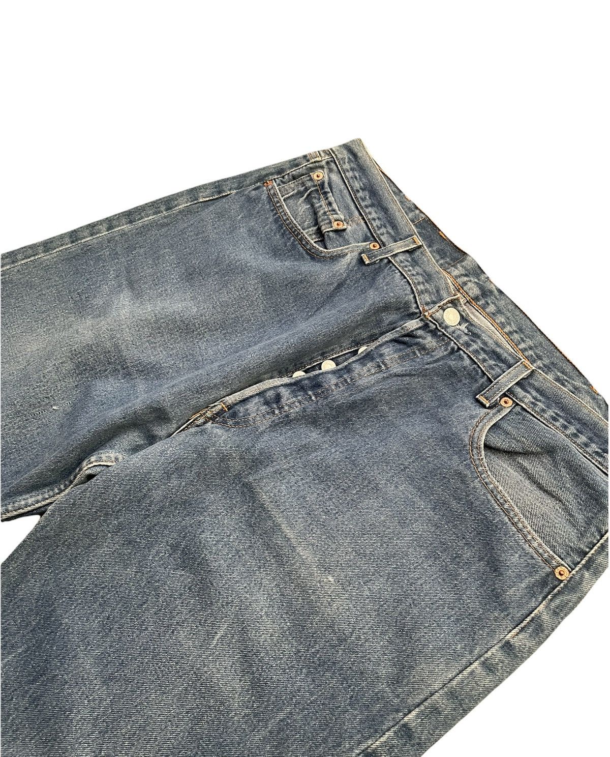 Le Grande Bleu (L.G.B.) Vintage Levi’s 501XX 1999 Usa Aging Wash Denim Size US 38 / EU 54 - 4 Thumbnail