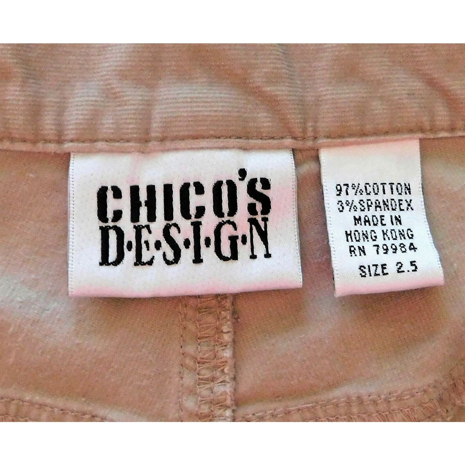 Chicos Chico's Design 2.5 Corduroy Pants L 14 Tan Straight Leg Size 36" / US 14 / IT 50 - 6 Preview