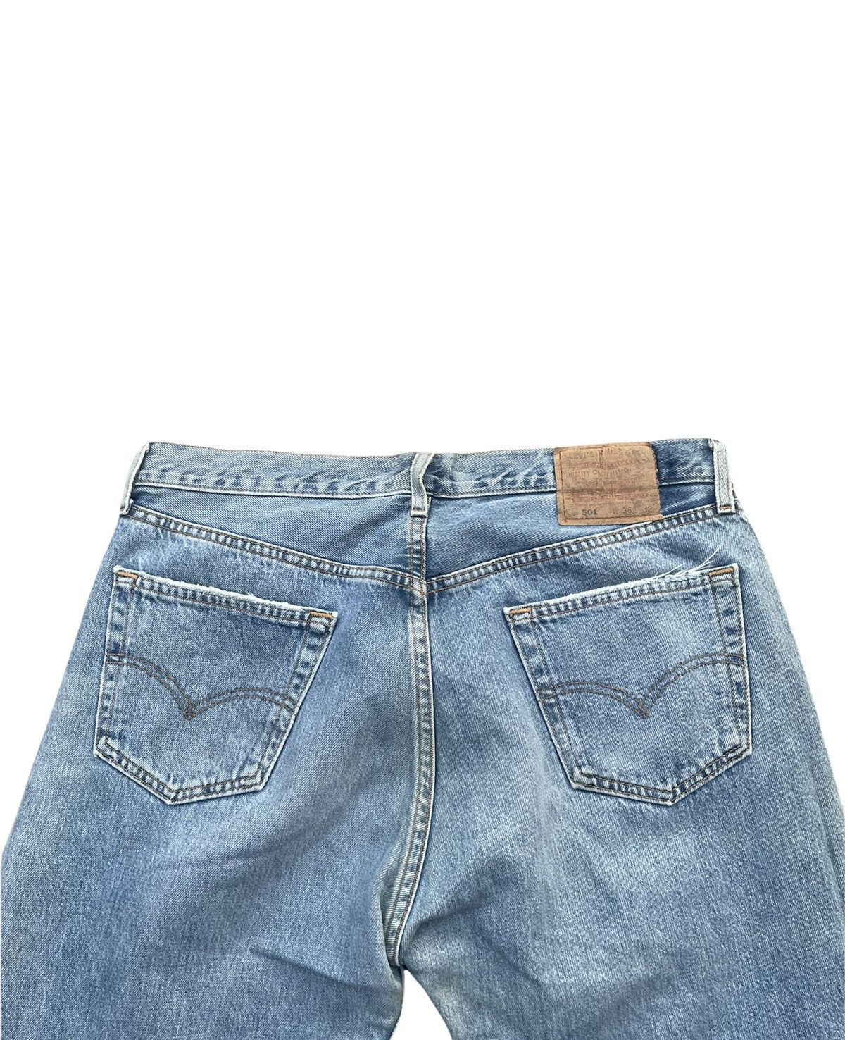 If Six Was Nine × Levi's × Vintage Vintage Levi’s 501 e 1997 Usa Aging Faded Wash Denim Size US 35 - 7 Thumbnail