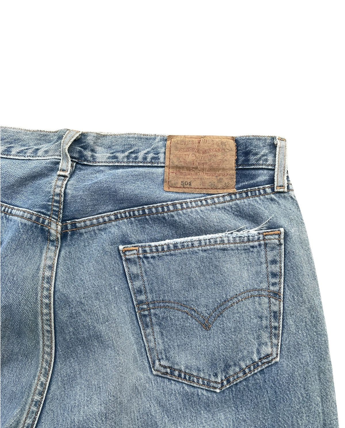 If Six Was Nine × Levi's × Vintage Vintage Levi’s 501 e 1997 Usa Aging Faded Wash Denim Size US 35 - 9 Thumbnail