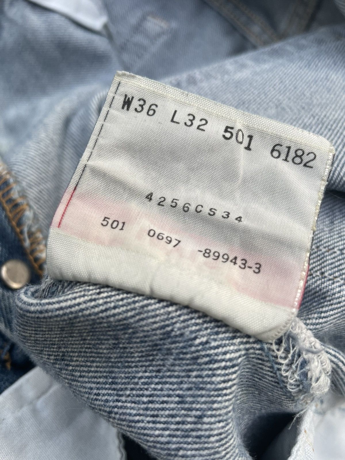If Six Was Nine × Levi's × Vintage Vintage Levi’s 501 e 1997 Usa Aging Faded Wash Denim Size US 35 - 12 Thumbnail