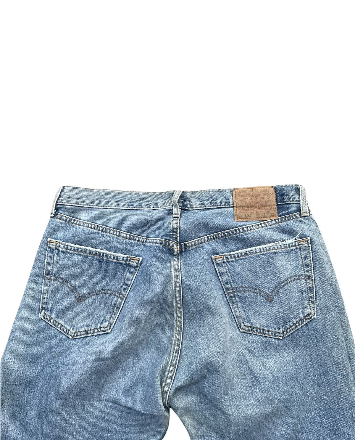 If Six Was Nine × Levi's × Vintage Vintage Levi’s 501 e 1997 Usa Aging Faded Wash Denim Size US 35 - 8 Thumbnail