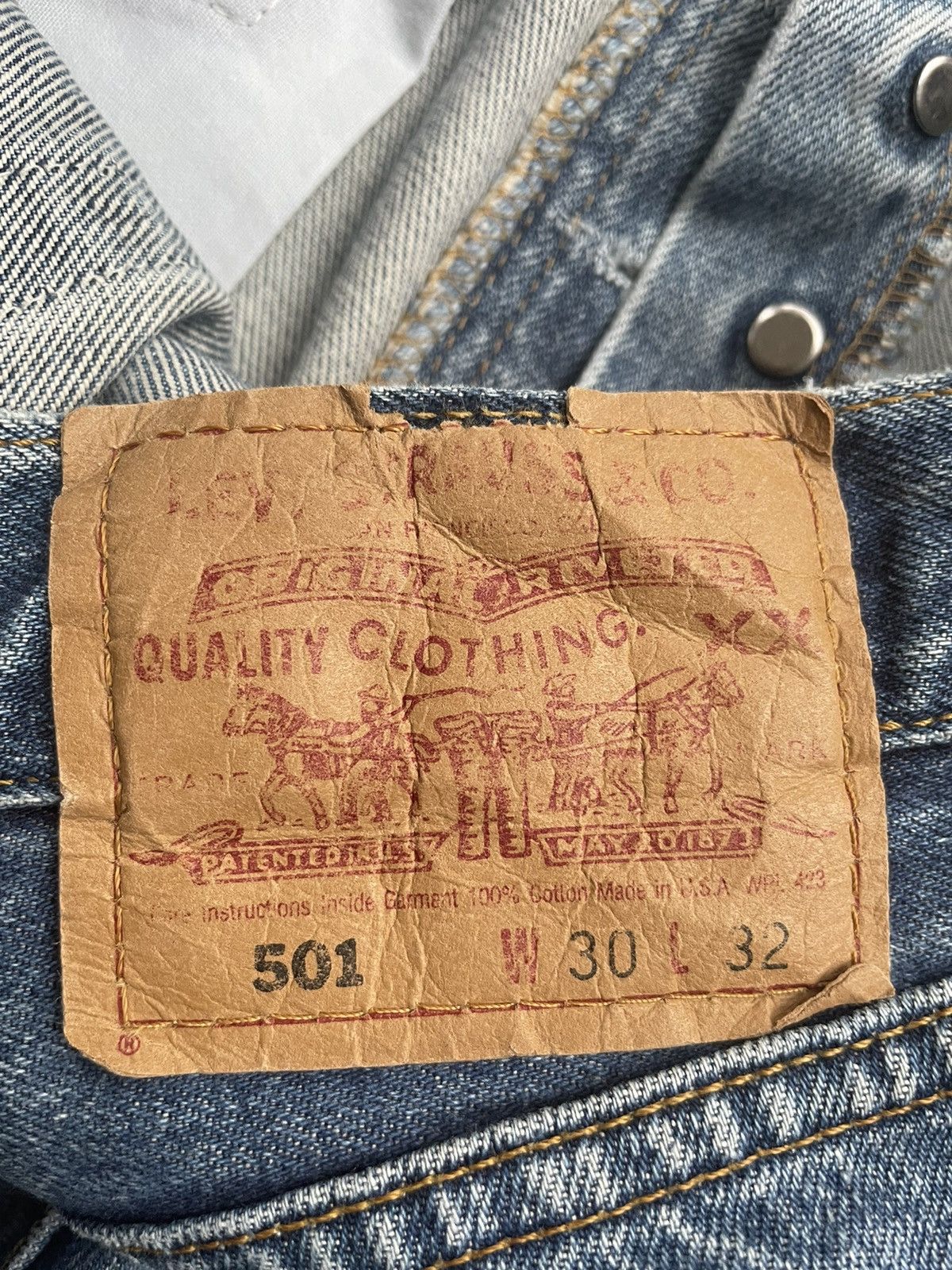 Levi's × Vintage Levi’s 501 e 2000 Usa Stone Aging Wash Size US 29 - 9 Thumbnail