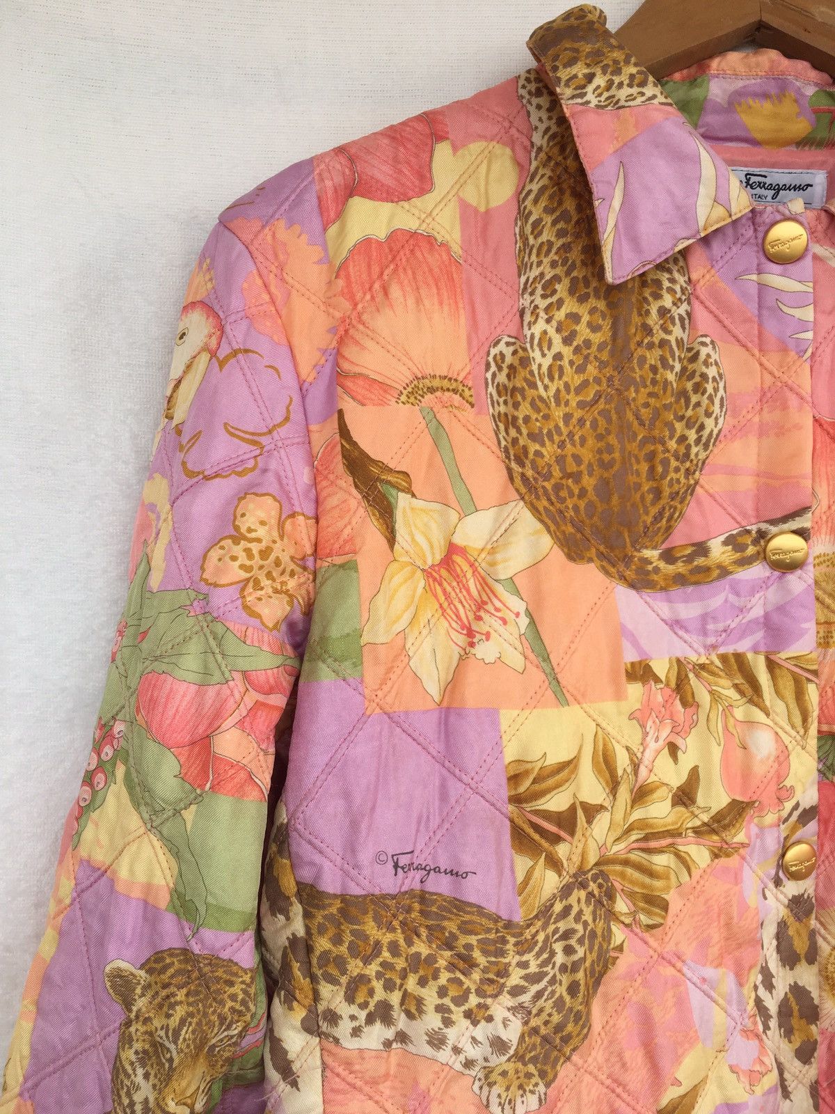 Salvatore Ferragamo × Vintage silk jacket Size US M / EU 48-50 / 2 - 5 Thumbnail