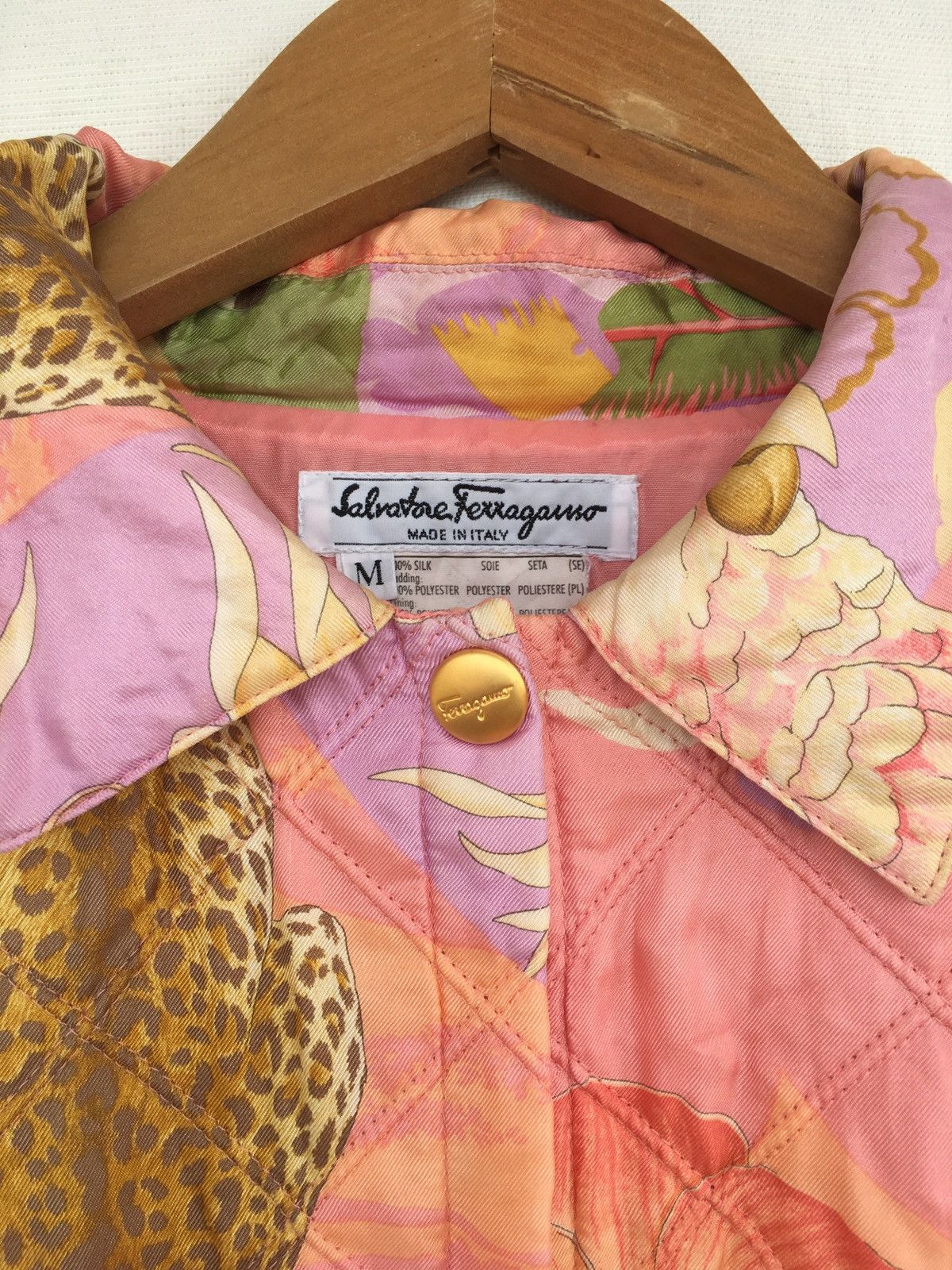 Salvatore Ferragamo × Vintage silk jacket Size US M / EU 48-50 / 2 - 2 Thumbnail