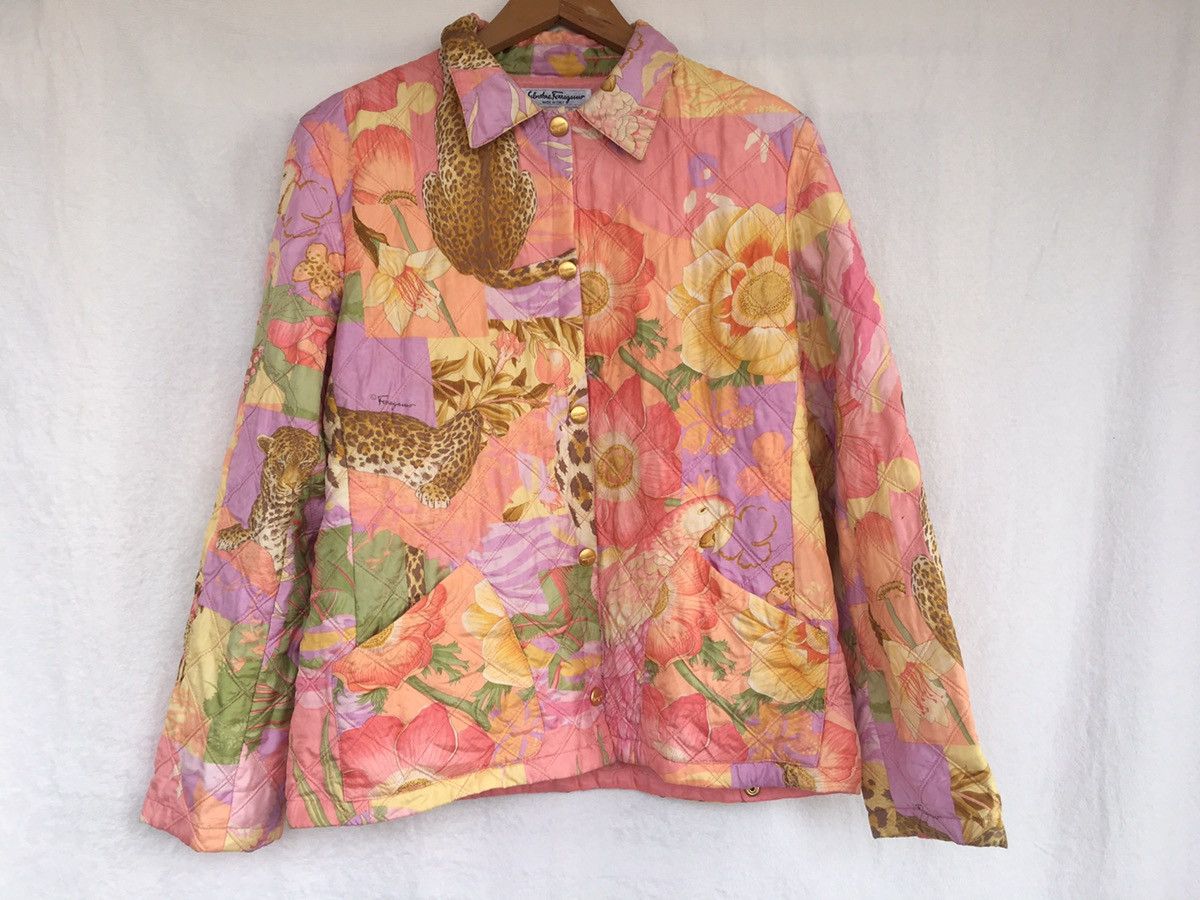 Salvatore Ferragamo × Vintage silk jacket Size US M / EU 48-50 / 2 - 1 Thumbnail