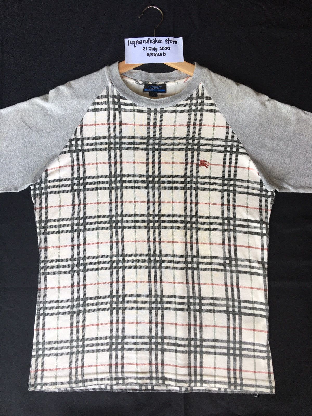 Burberry Vintage Burberry Blue London Checkered Printed Tshirt Size US M / EU 48-50 / 2 - 4 Thumbnail