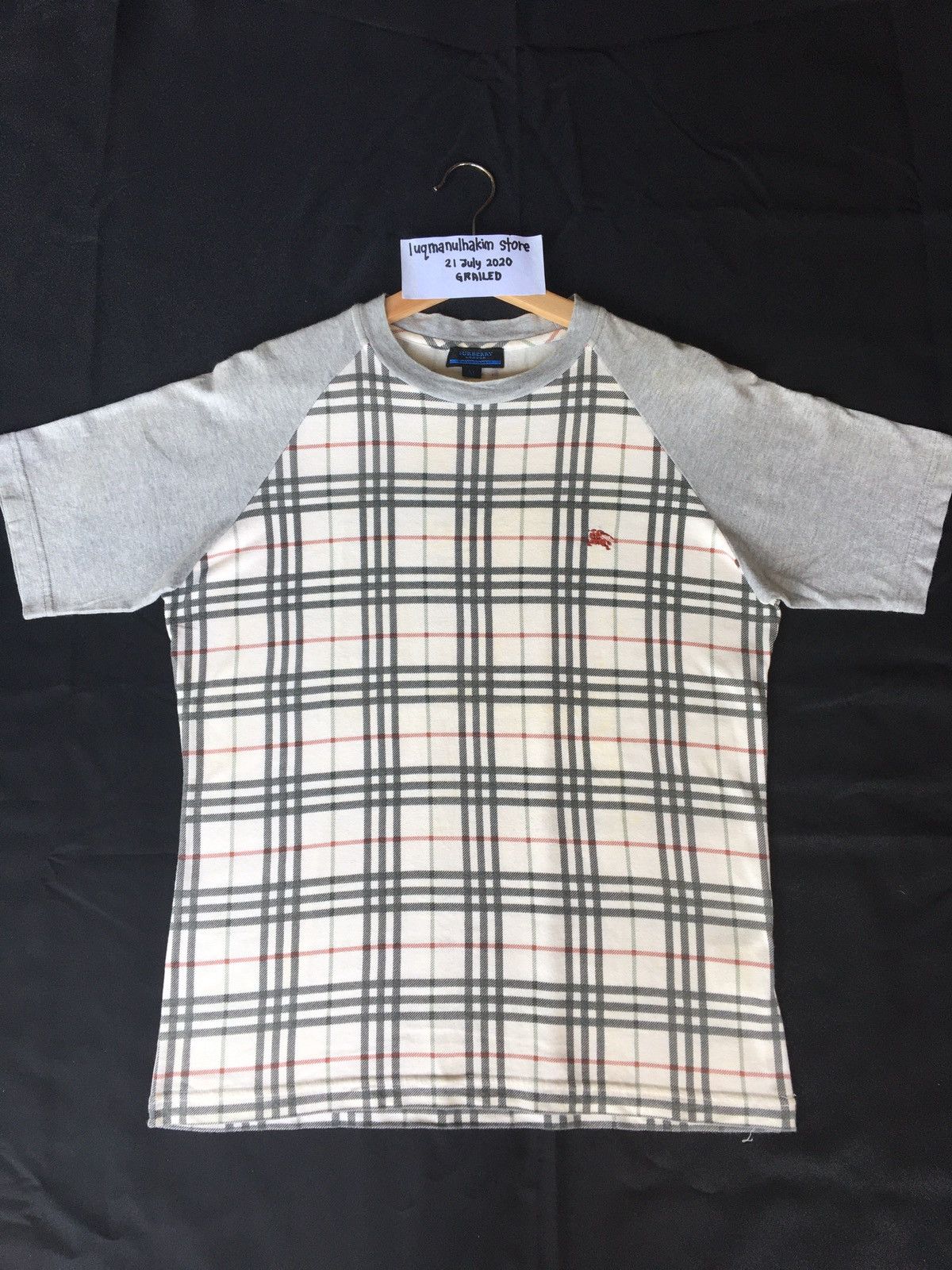 Burberry Vintage Burberry Blue London Checkered Printed Tshirt Size US M / EU 48-50 / 2 - 1 Thumbnail