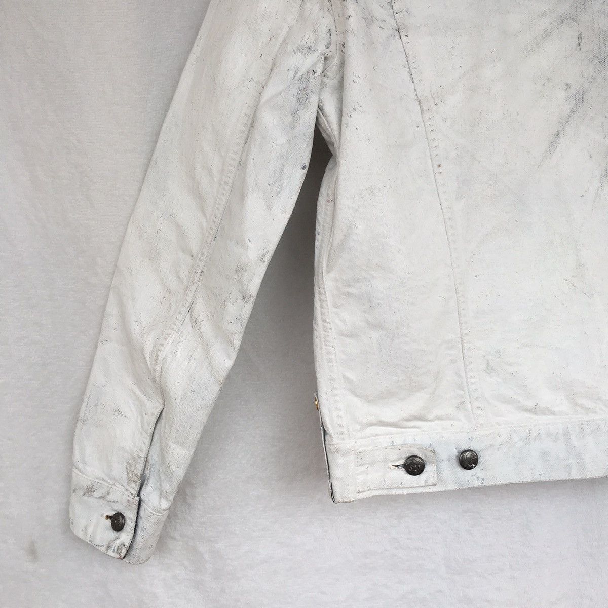 Japanese Brand stillgreen white painted jacket Size US M / EU 48-50 / 2 - 16 Thumbnail