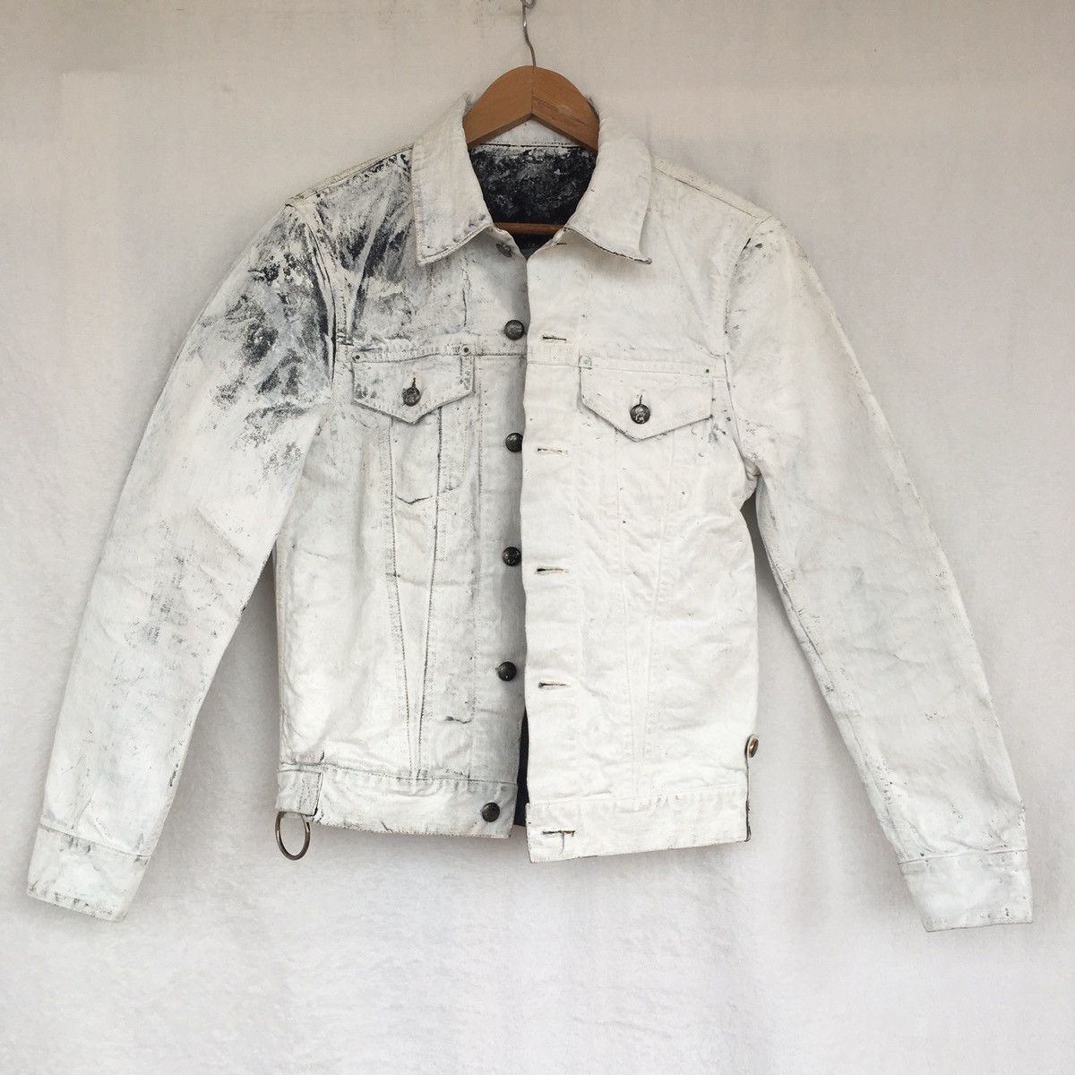Japanese Brand stillgreen white painted jacket Size US M / EU 48-50 / 2 - 1 Thumbnail