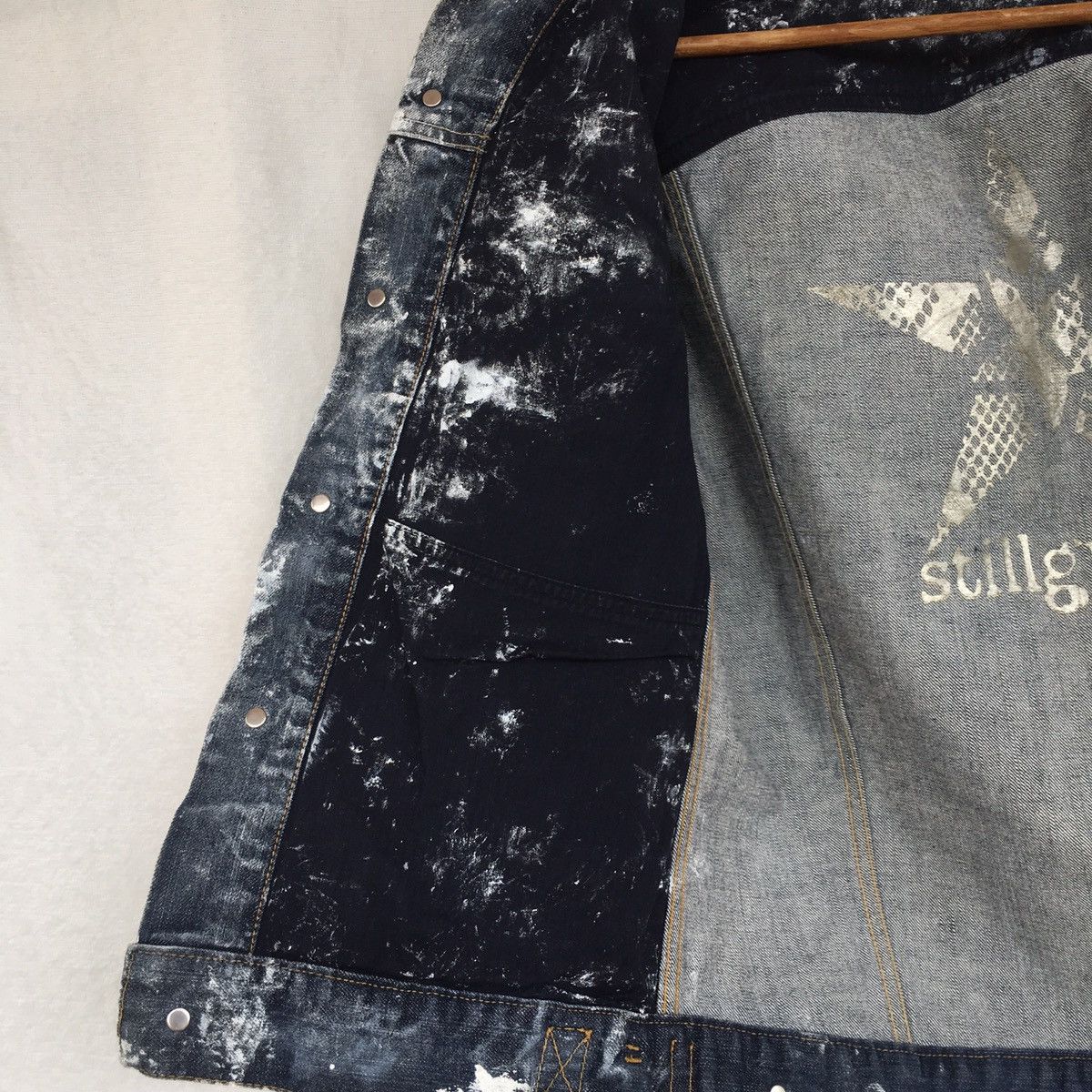 Japanese Brand stillgreen white painted jacket Size US M / EU 48-50 / 2 - 11 Thumbnail