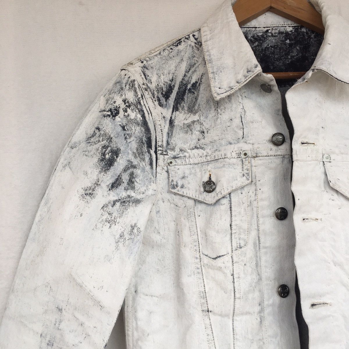 Japanese Brand stillgreen white painted jacket Size US M / EU 48-50 / 2 - 5 Thumbnail