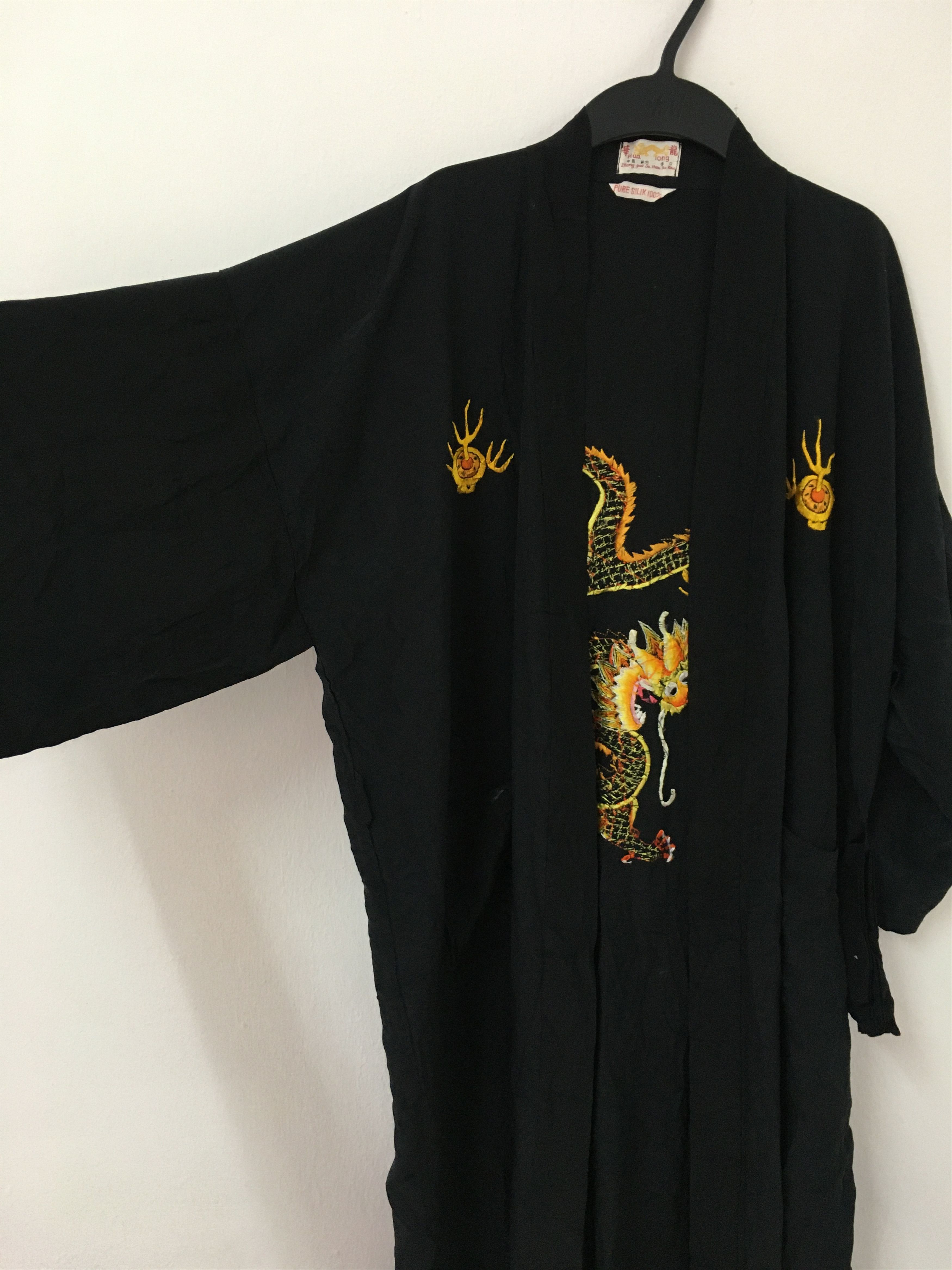 Vintage 70s kimono handmade embroided Size US M / EU 48-50 / 2 - 6 Thumbnail