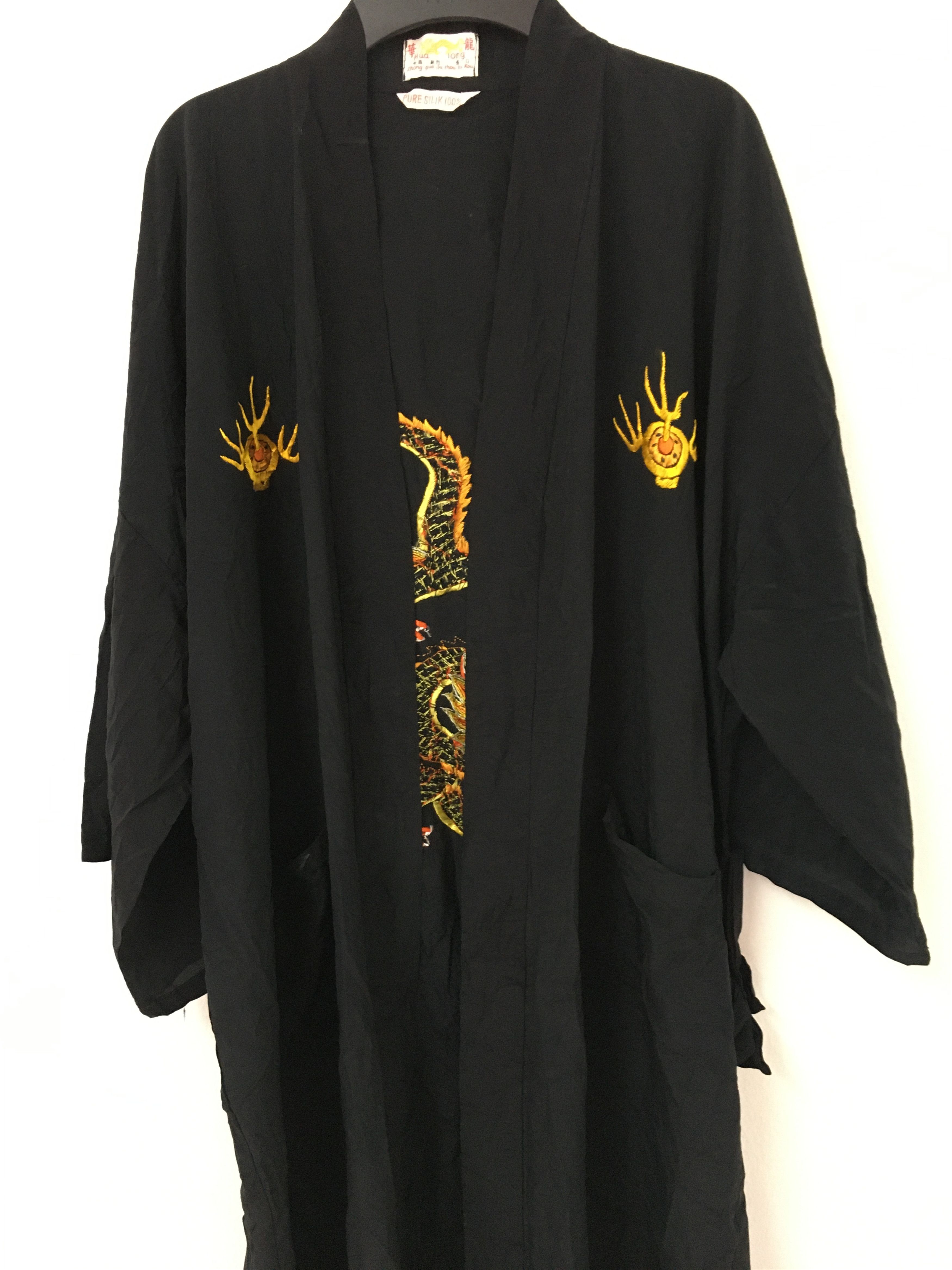 Vintage 70s kimono handmade embroided Size US M / EU 48-50 / 2 - 2 Thumbnail