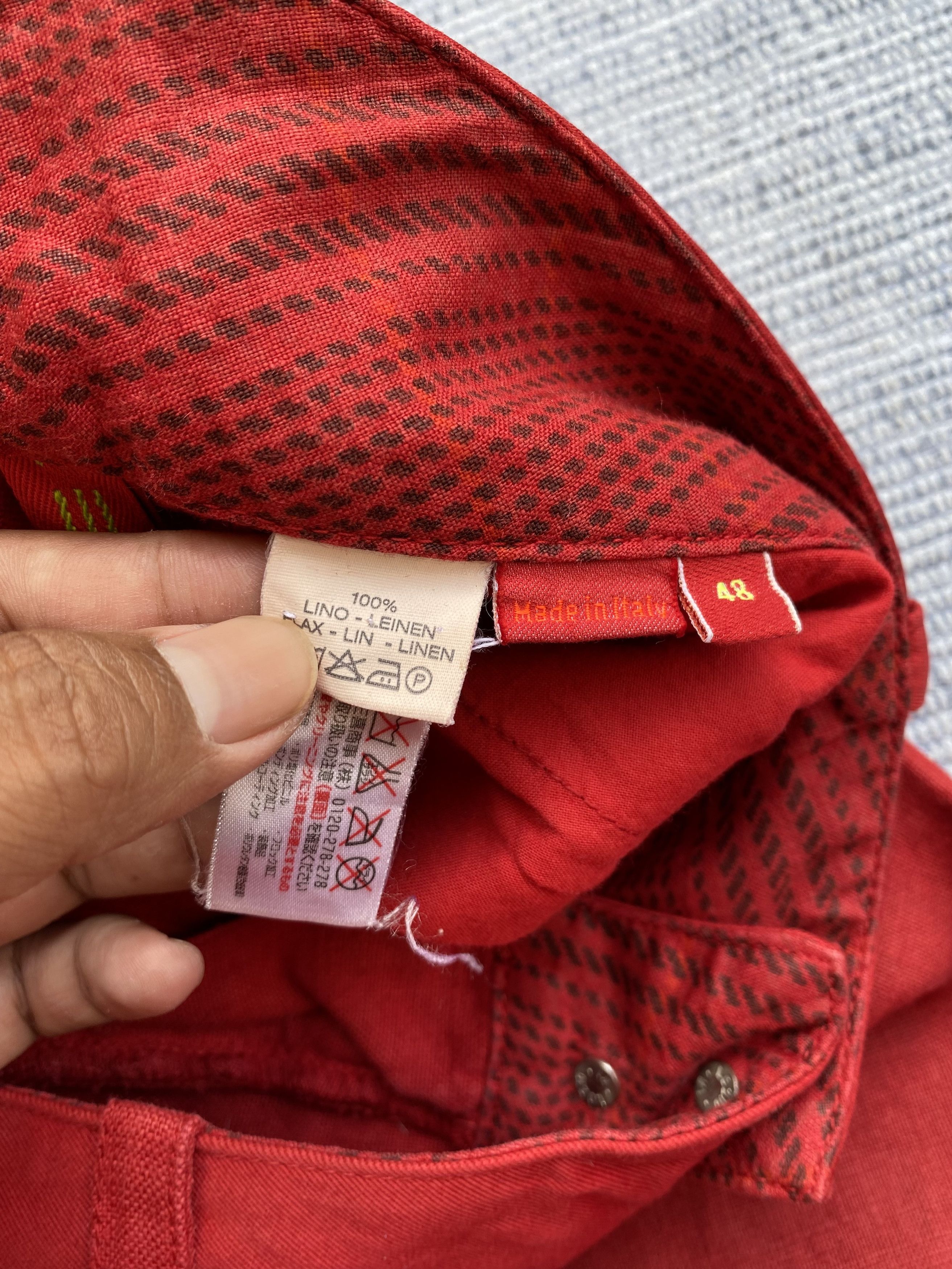Etro etro red linen pants Size US 32 / EU 48 - 3 Thumbnail