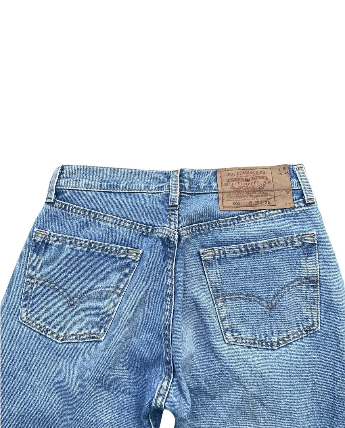 Levi's Vintage Levi’s 501 e 1997 Usa Aging Faded Wash Denim Size US 28 / EU 44 - 12 Thumbnail
