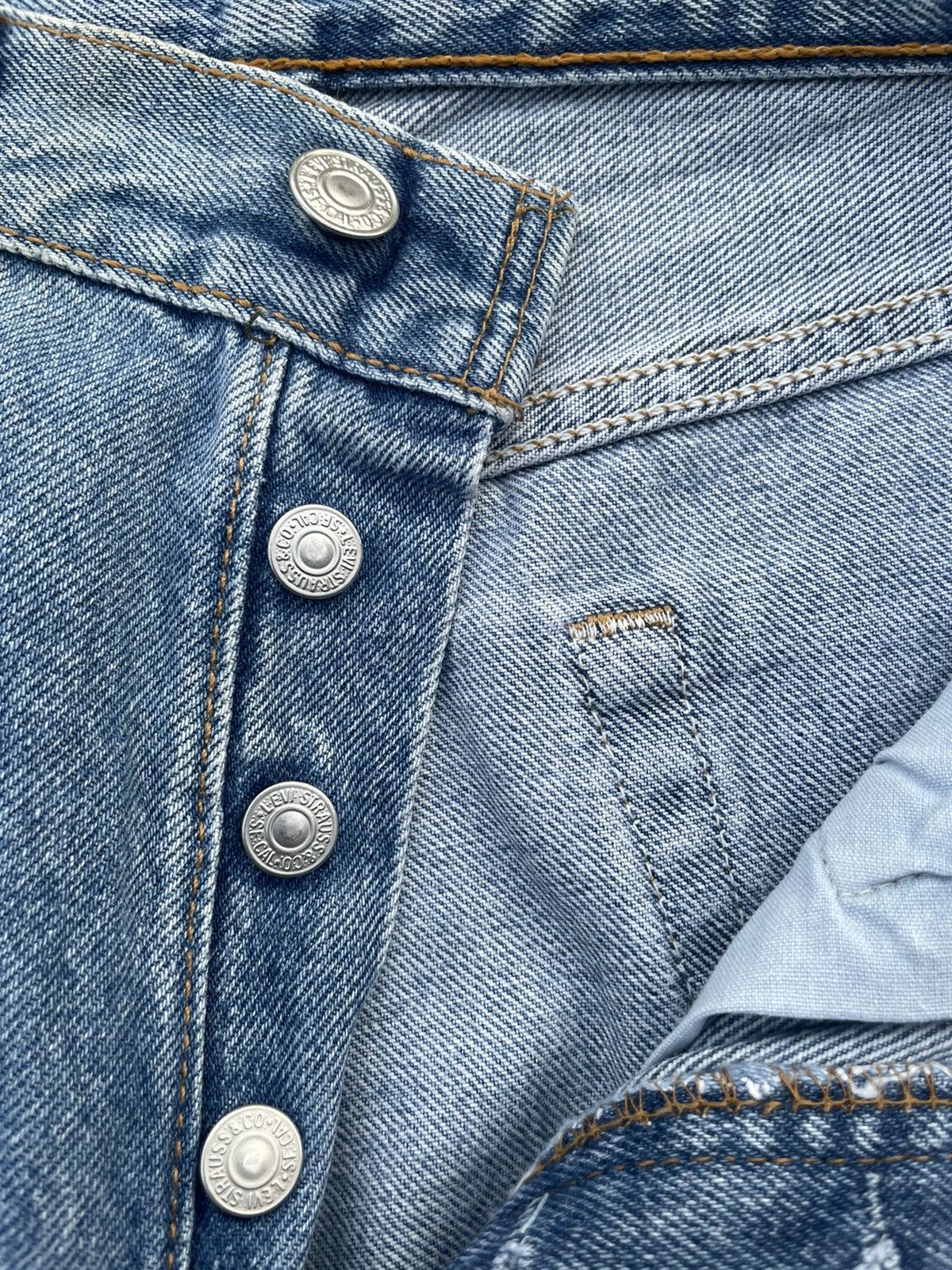 Levi's Vintage Levi’s 501 e 1997 Usa Aging Faded Wash Denim Size US 28 / EU 44 - 21 Thumbnail
