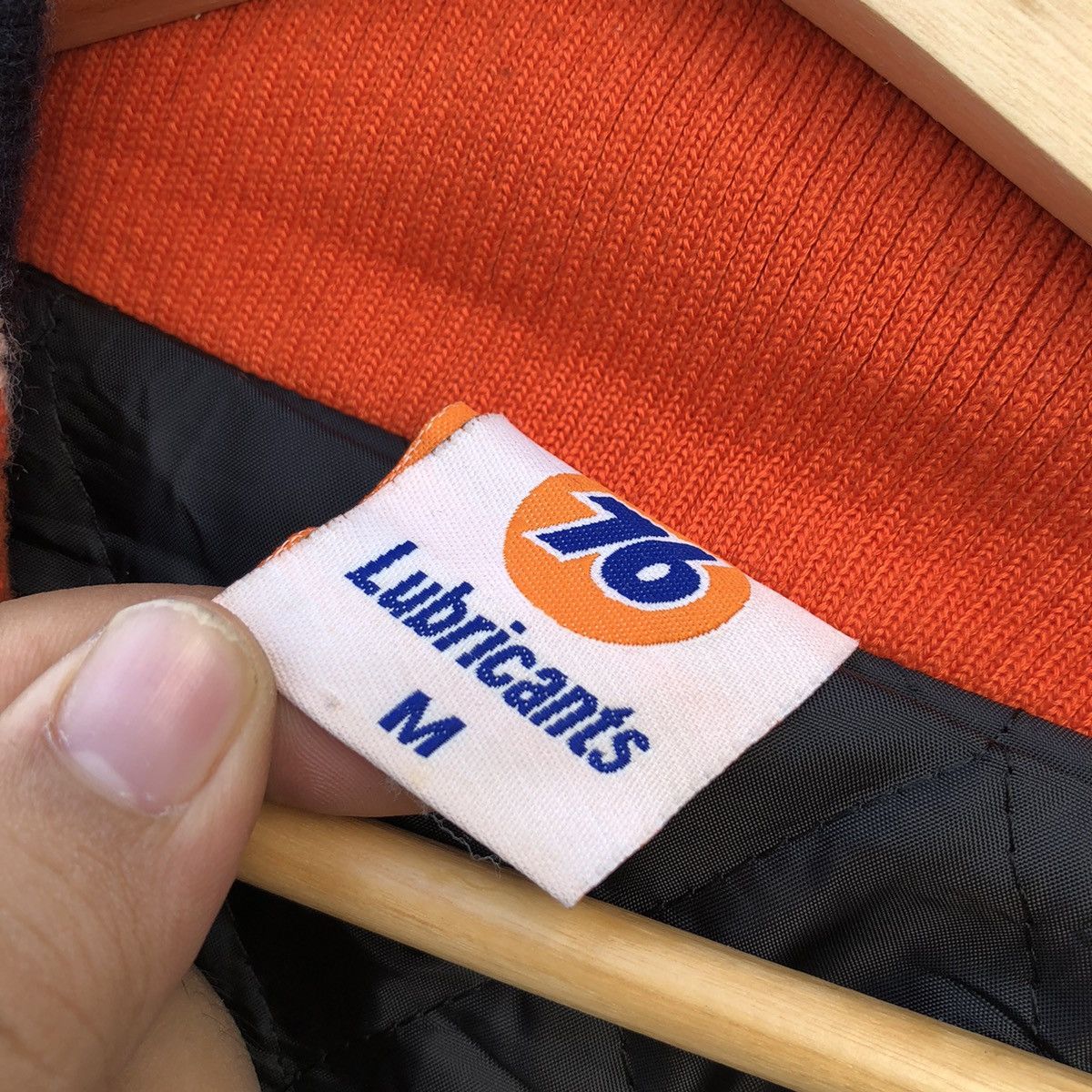Leather VARSITY JACKET LEATHER SLEEVE 76 LUBRICANTS BIG LOGO Size US M / EU 48-50 / 2 - 13 Thumbnail