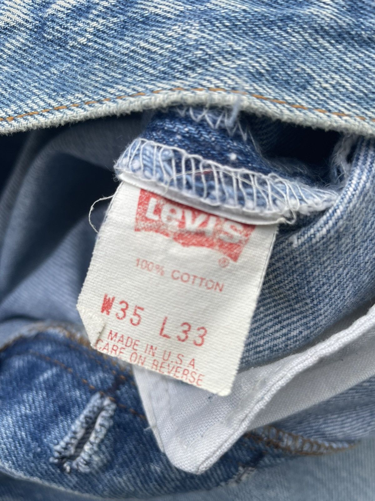 Levi's Vintage Levi’s 501 e 1991 Usa Aging Faded Distressed Size US 34 / EU 50 - 17 Thumbnail