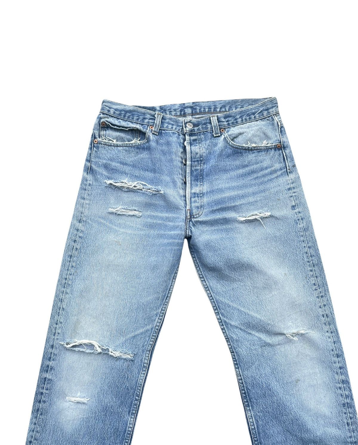 Levi's Vintage Levi’s 501 e 1991 Usa Aging Faded Distressed Size US 34 / EU 50 - 3 Thumbnail