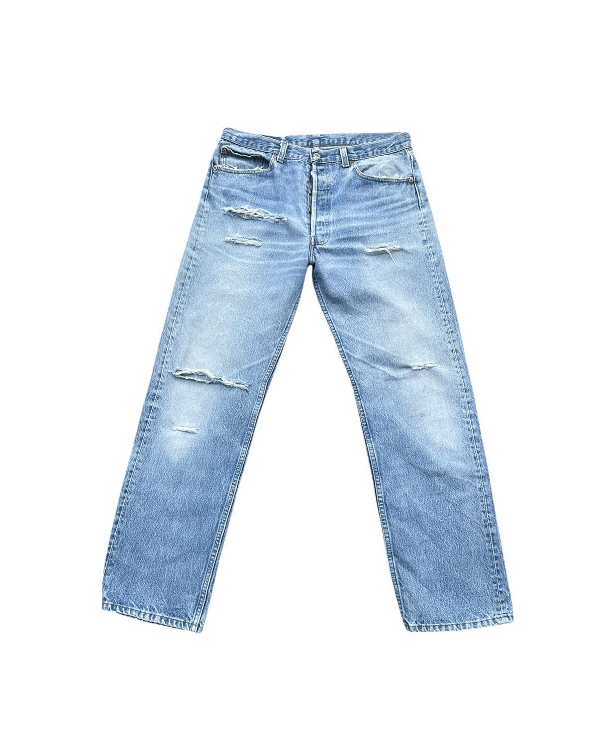 Levi's Vintage Levi’s 501 e 1991 Usa Aging Faded Distressed Size US 34 / EU 50 - 1 Thumbnail