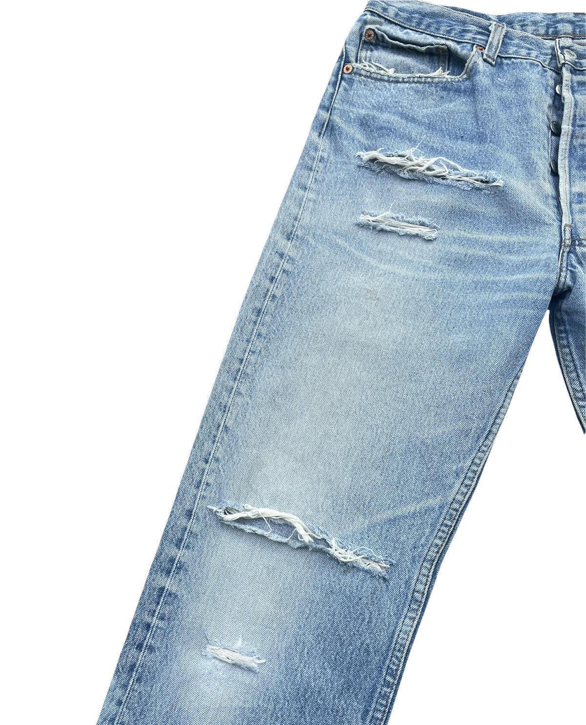 Levi's Vintage Levi’s 501 e 1991 Usa Aging Faded Distressed Size US 34 / EU 50 - 5 Thumbnail