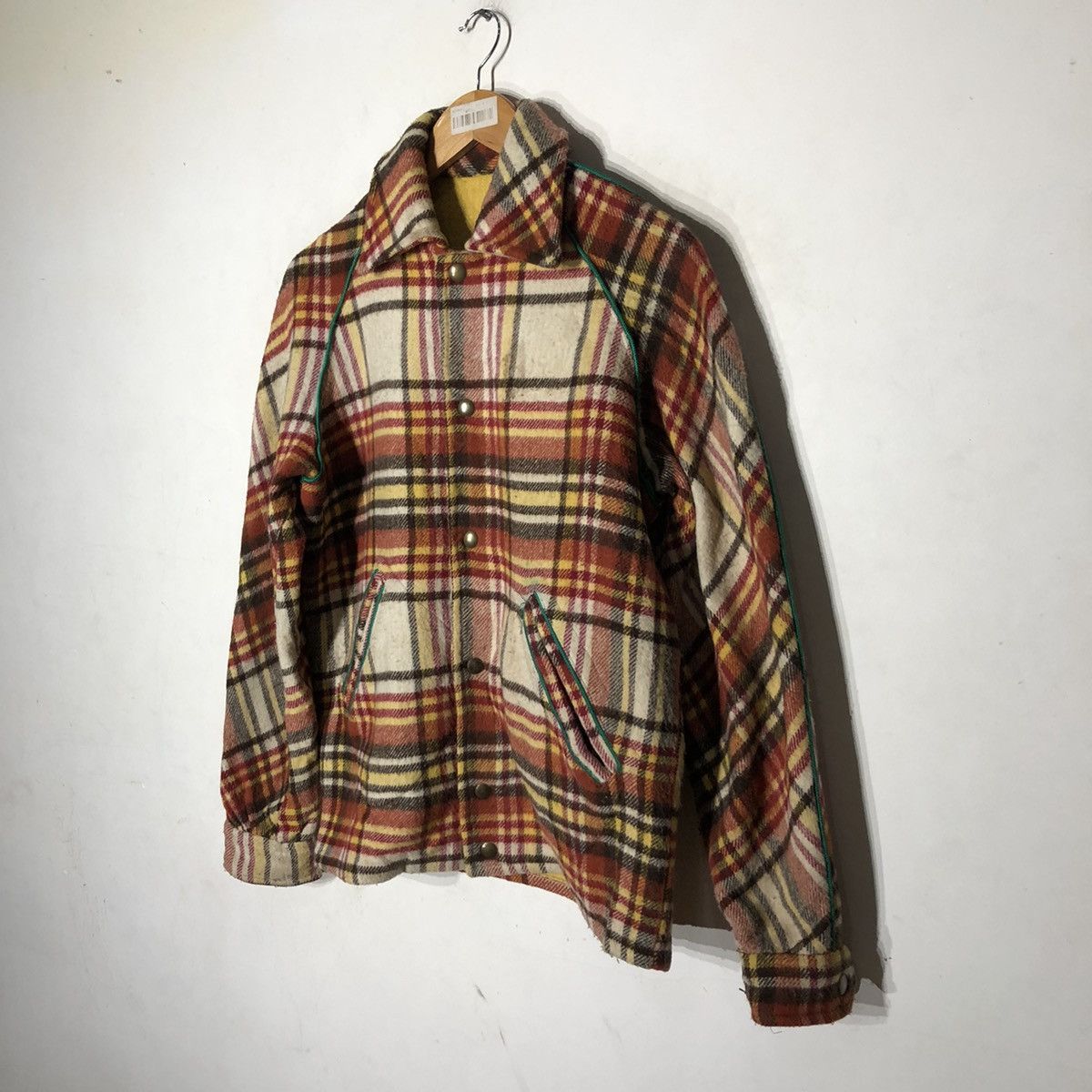Japanese Brand WOOL BUTTON JACKET COLOURFUL DESIGN Size US S / EU 44-46 / 1 - 2 Thumbnail