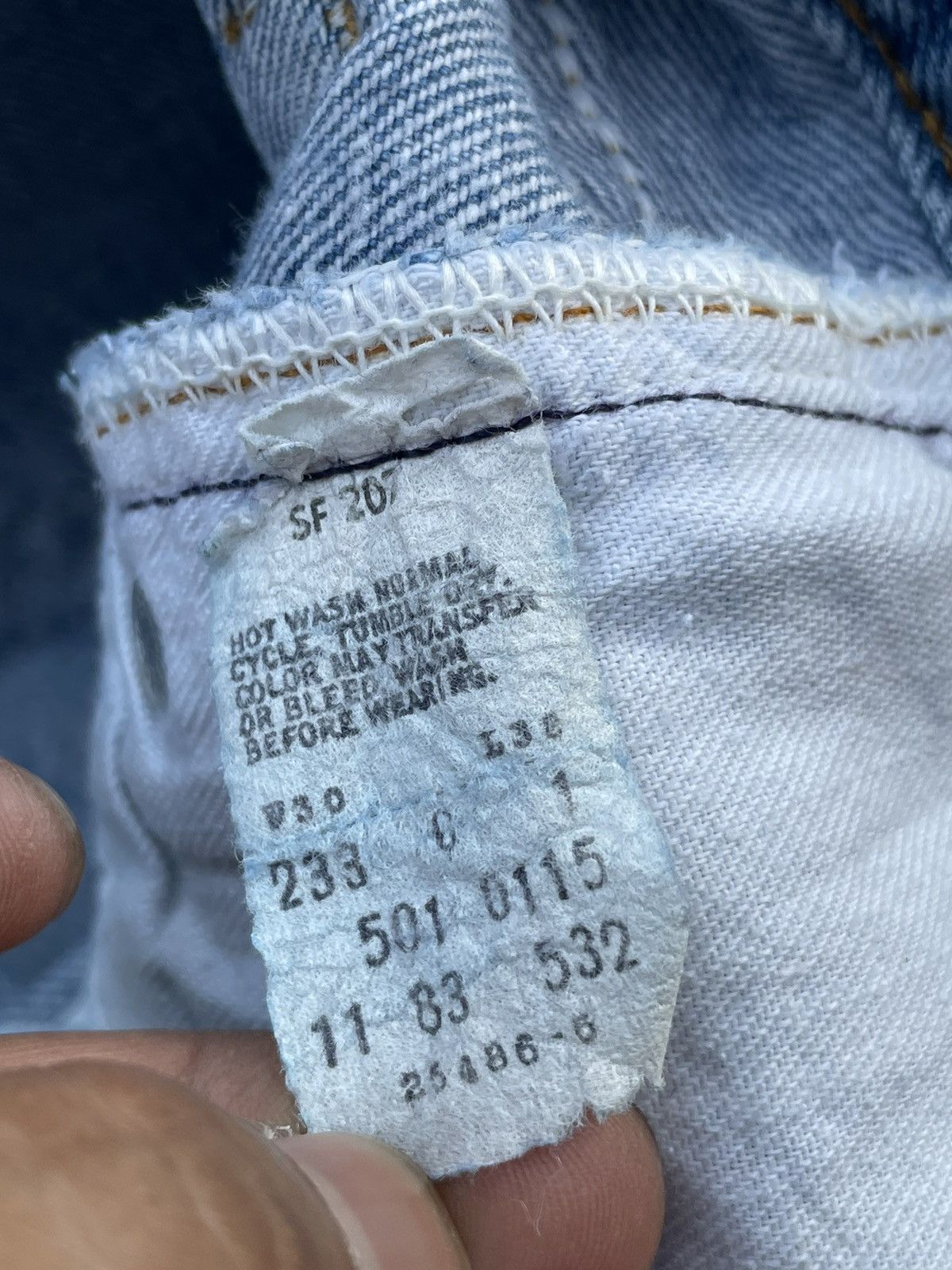 Levi's Vintage 1983 Levis 501 Single R Stone Wash Denim Size US 29 - 11 Thumbnail