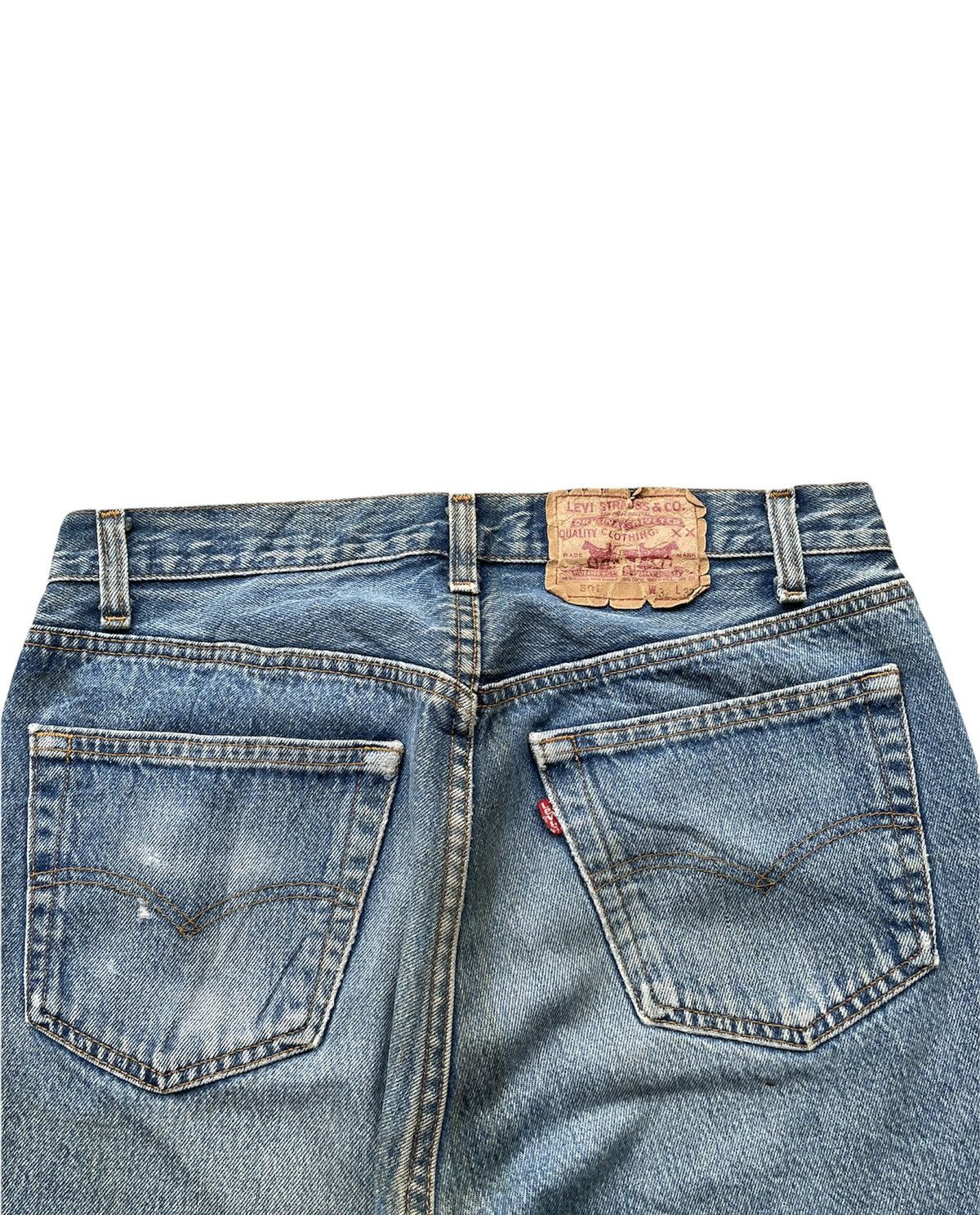 Levi's Vintage Levis 501 1988 Usa Aging Faded Wash Denim Size US 31 - 11 Thumbnail