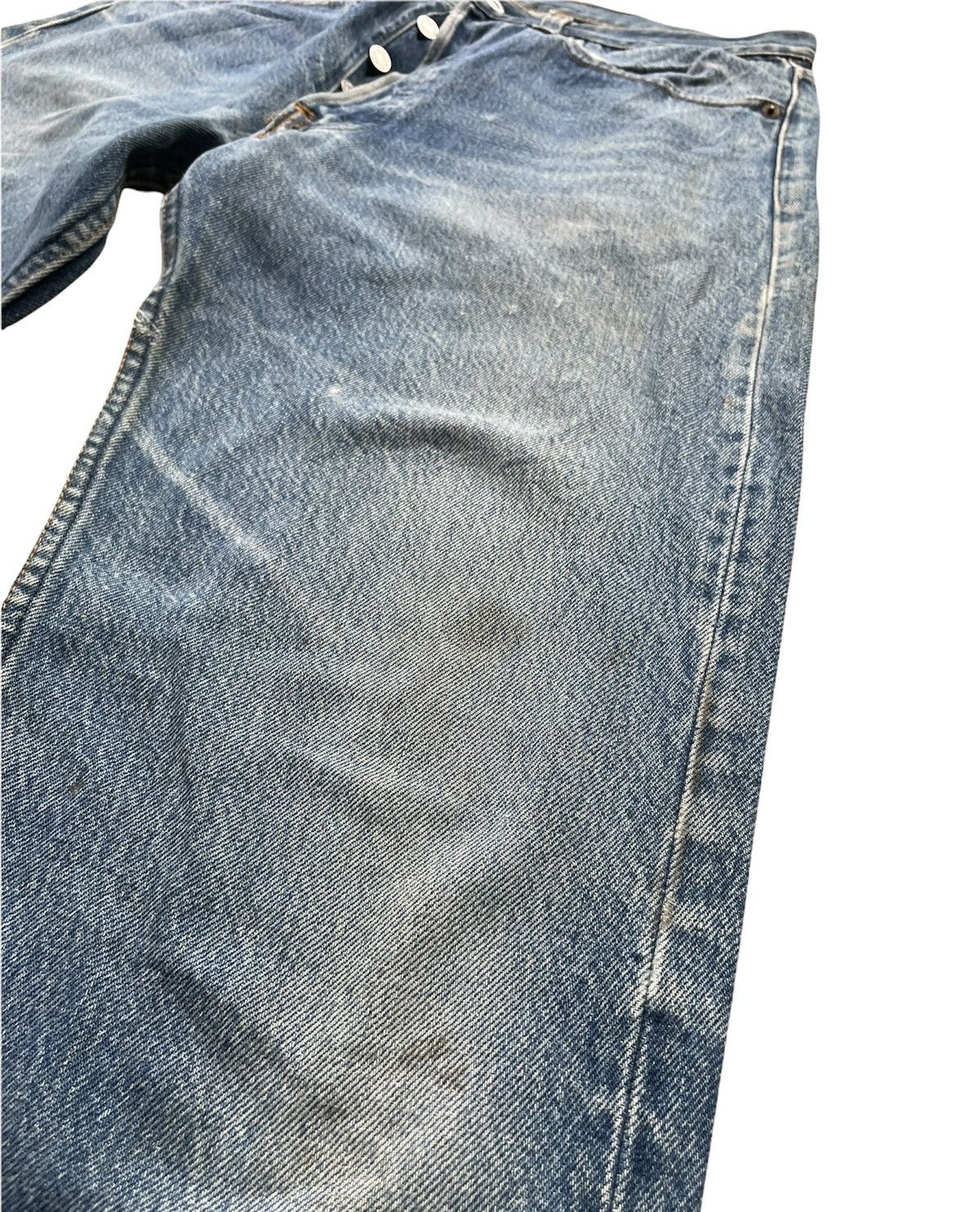 Levi's Vintage Levis 501 1988 Usa Aging Faded Wash Denim Size US 31 - 5 Thumbnail