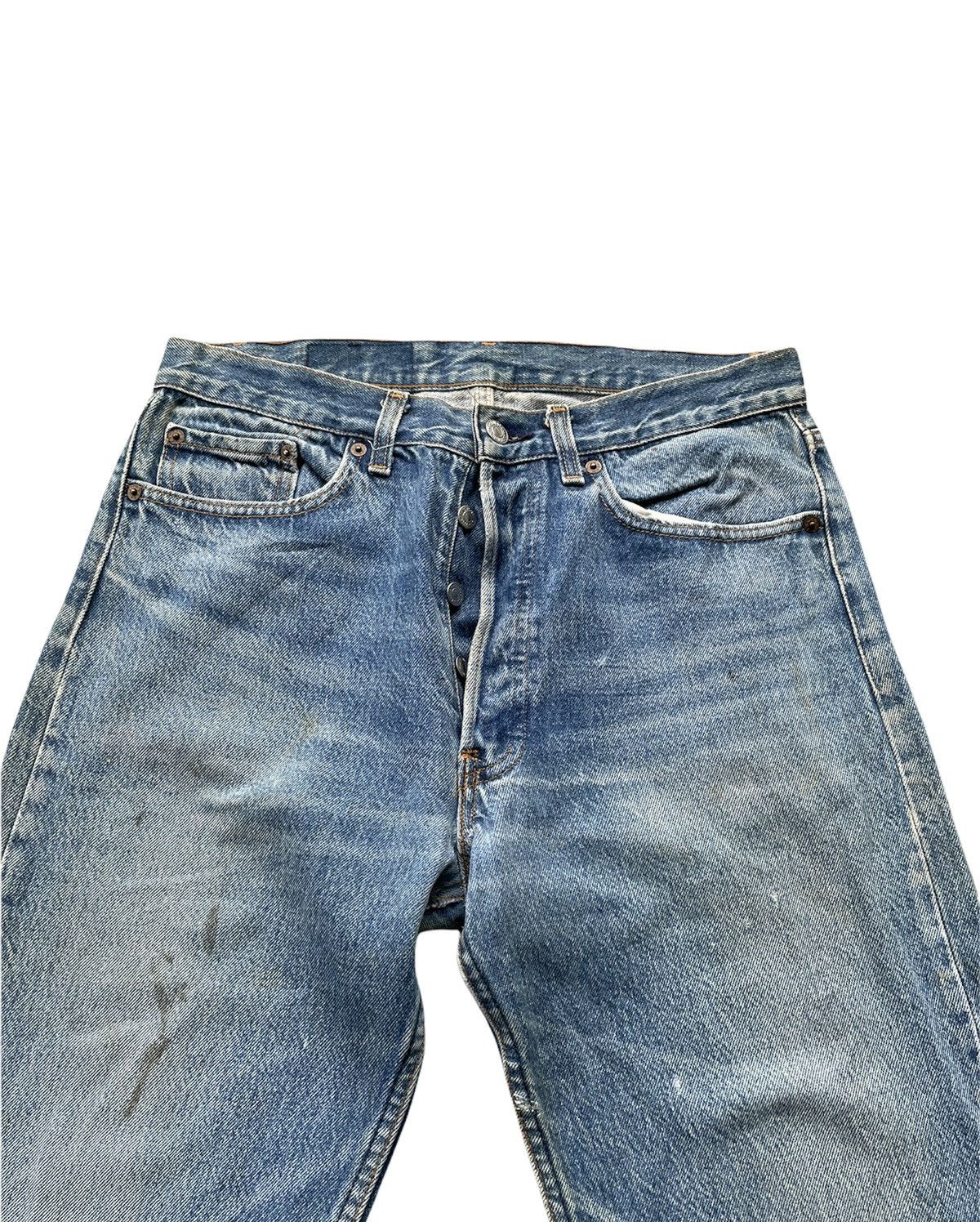 Levi's Vintage Levis 501 1988 Usa Aging Faded Wash Denim Size US 31 - 6 Thumbnail
