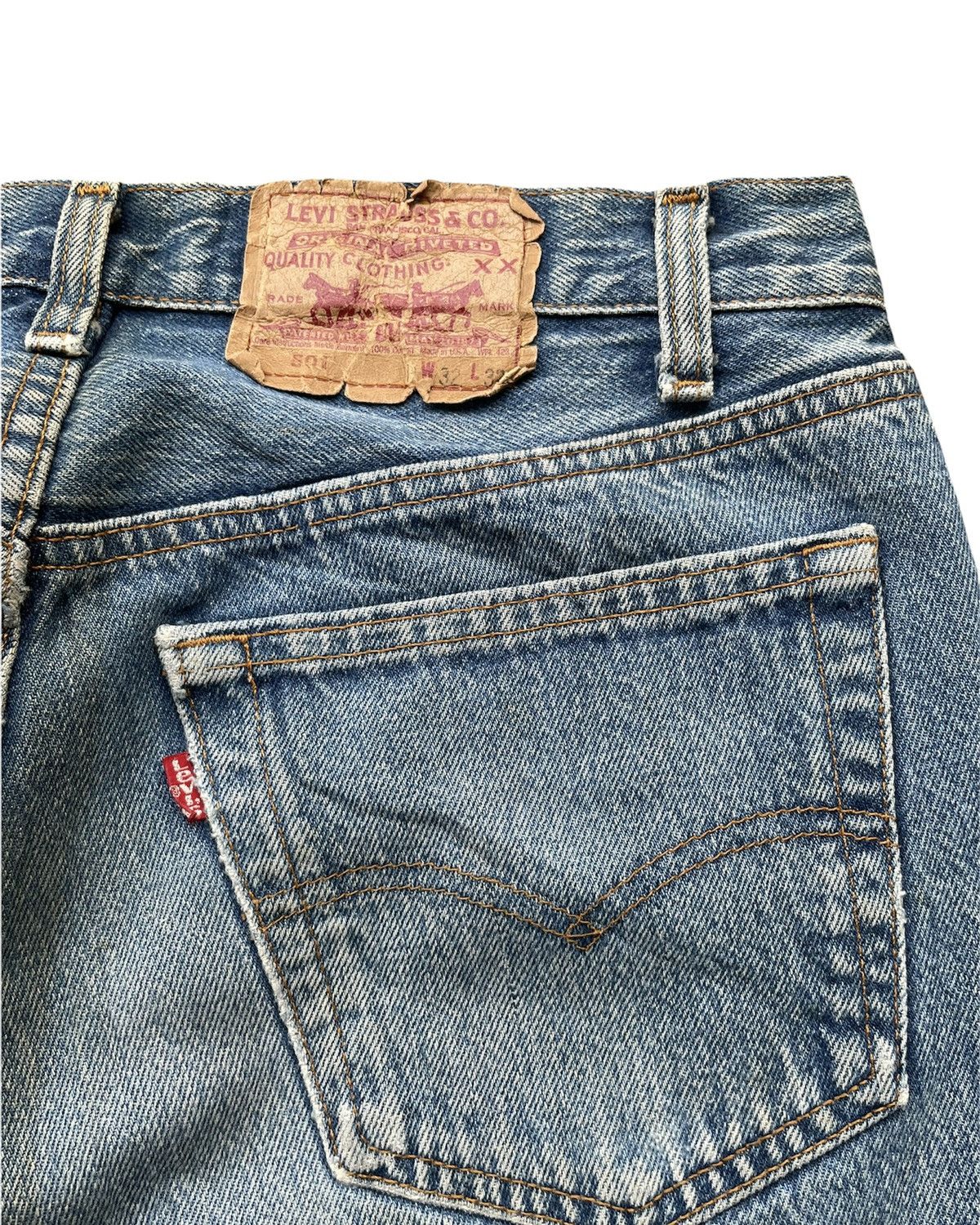 Levi's Vintage Levis 501 1988 Usa Aging Faded Wash Denim Size US 31 - 12 Thumbnail