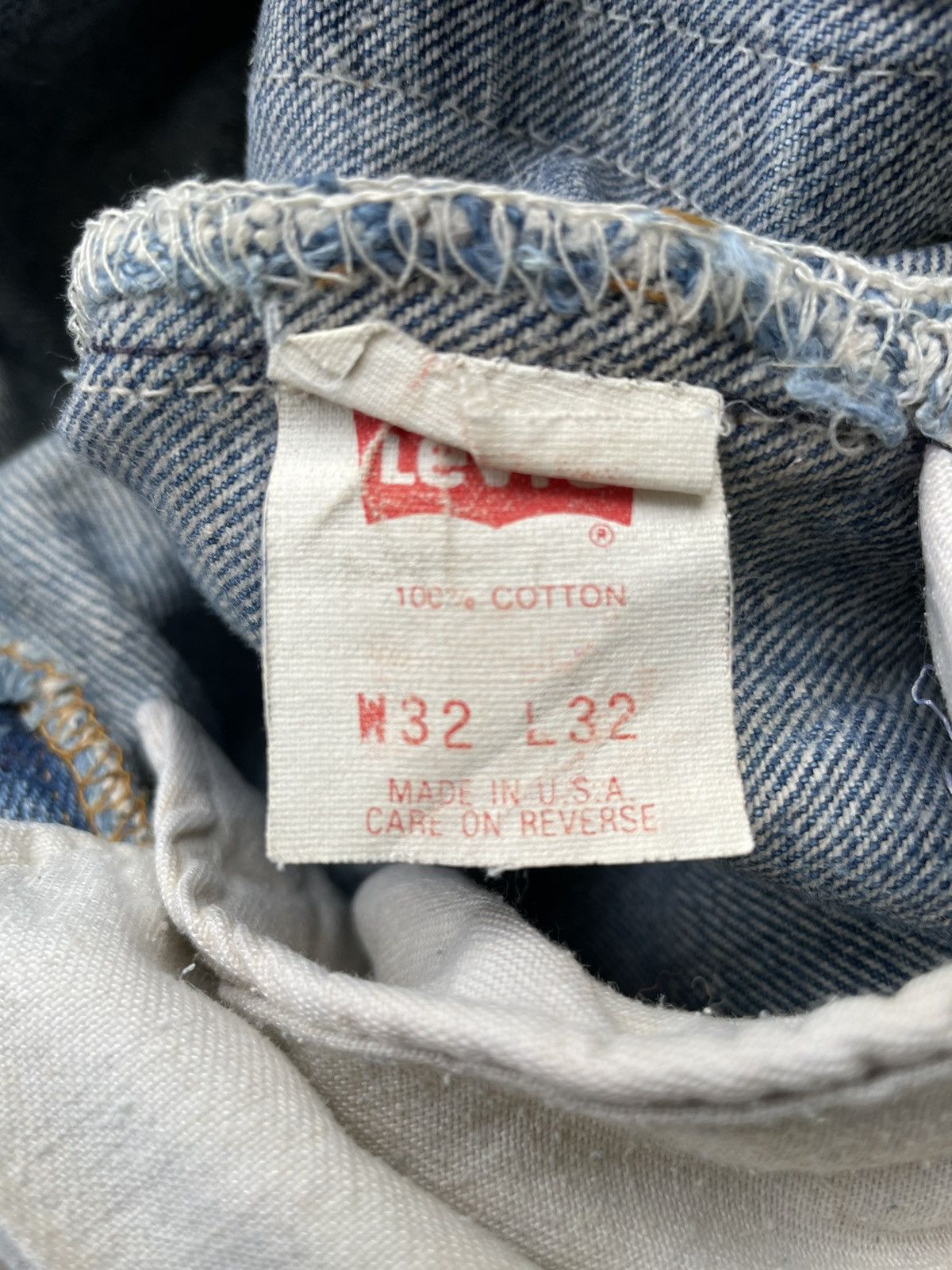 Levi's Vintage Levis 501 1988 Usa Aging Faded Wash Denim Size US 31 - 17 Thumbnail