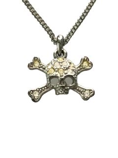 Vivienne Westwood Necklace Double Chain Skull Orb Silver 48cm IN
