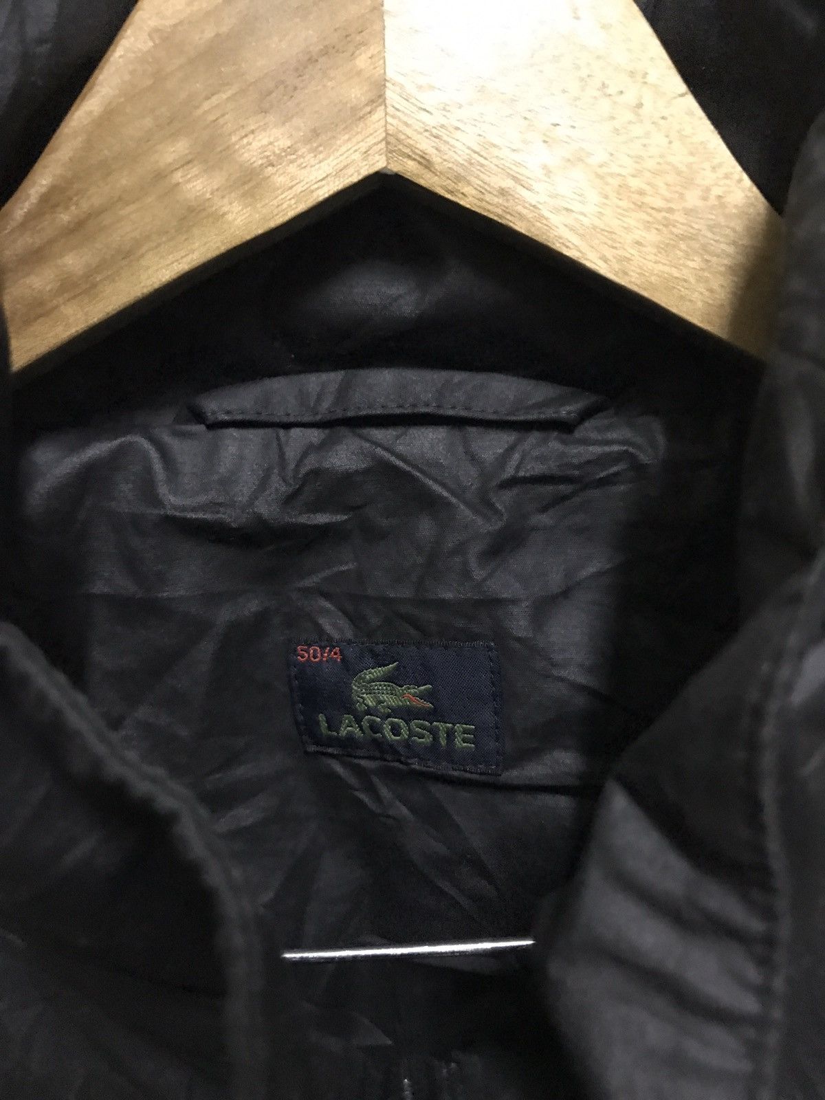 Japanese Brand × Lacoste Lacoste Wax Jacket Black Logo Size US L / EU 52-54 / 3 - 7 Thumbnail