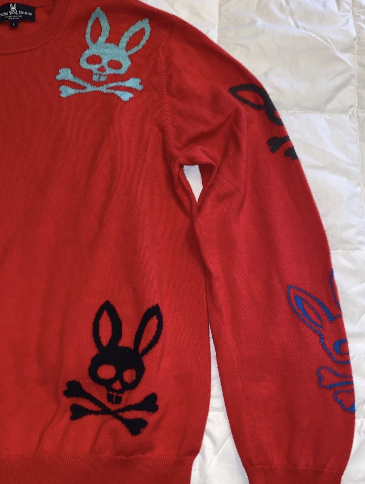 Psycho Bunny Psycho Bunny AllOver Logos embroidery Size Large Sweater Size US L / EU 52-54 / 3 - 2 Thumbnail