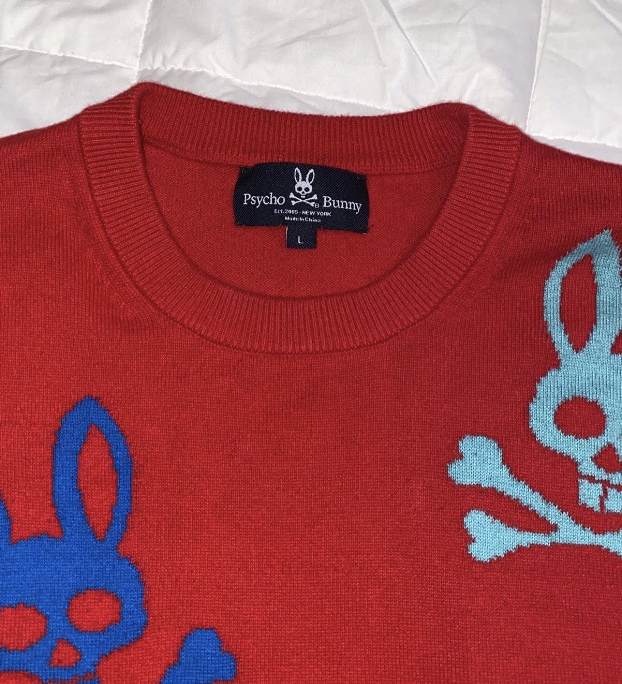 Psycho Bunny Psycho Bunny AllOver Logos embroidery Size Large Sweater Size US L / EU 52-54 / 3 - 4 Thumbnail