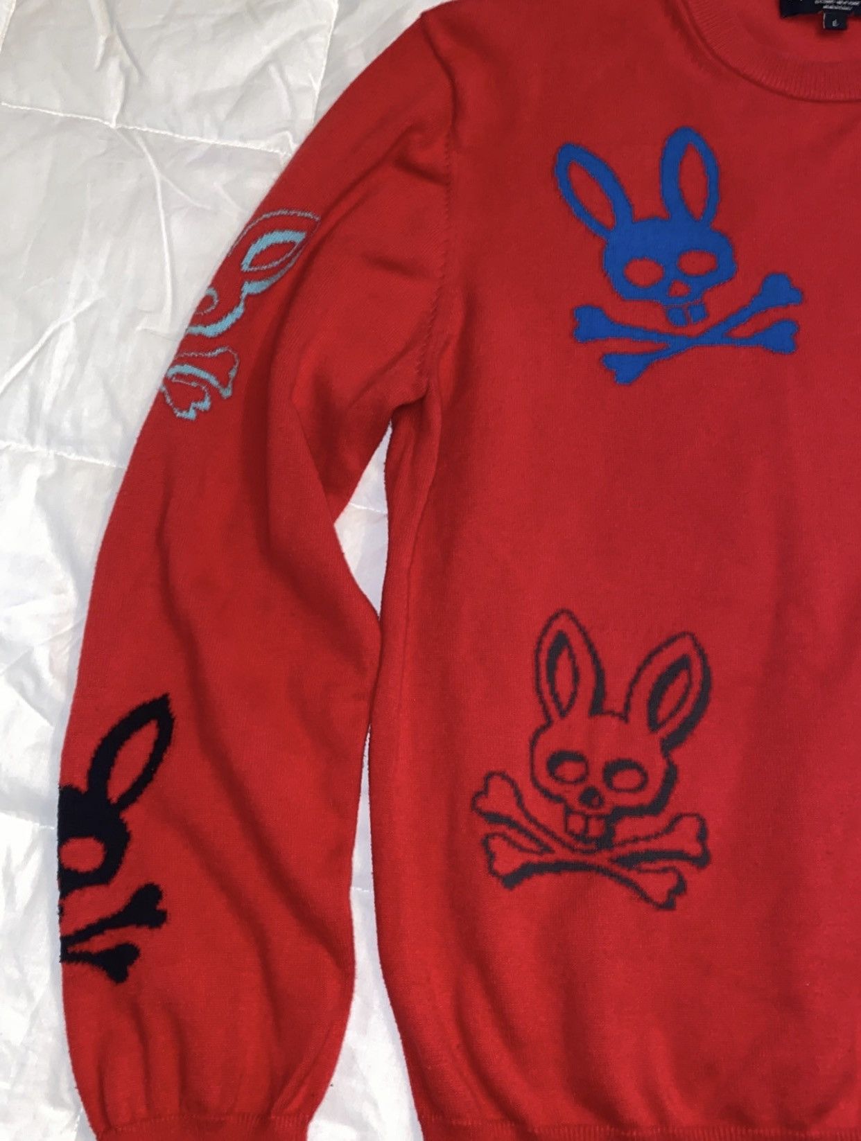 Psycho Bunny Psycho Bunny AllOver Logos embroidery Size Large Sweater Size US L / EU 52-54 / 3 - 3 Thumbnail