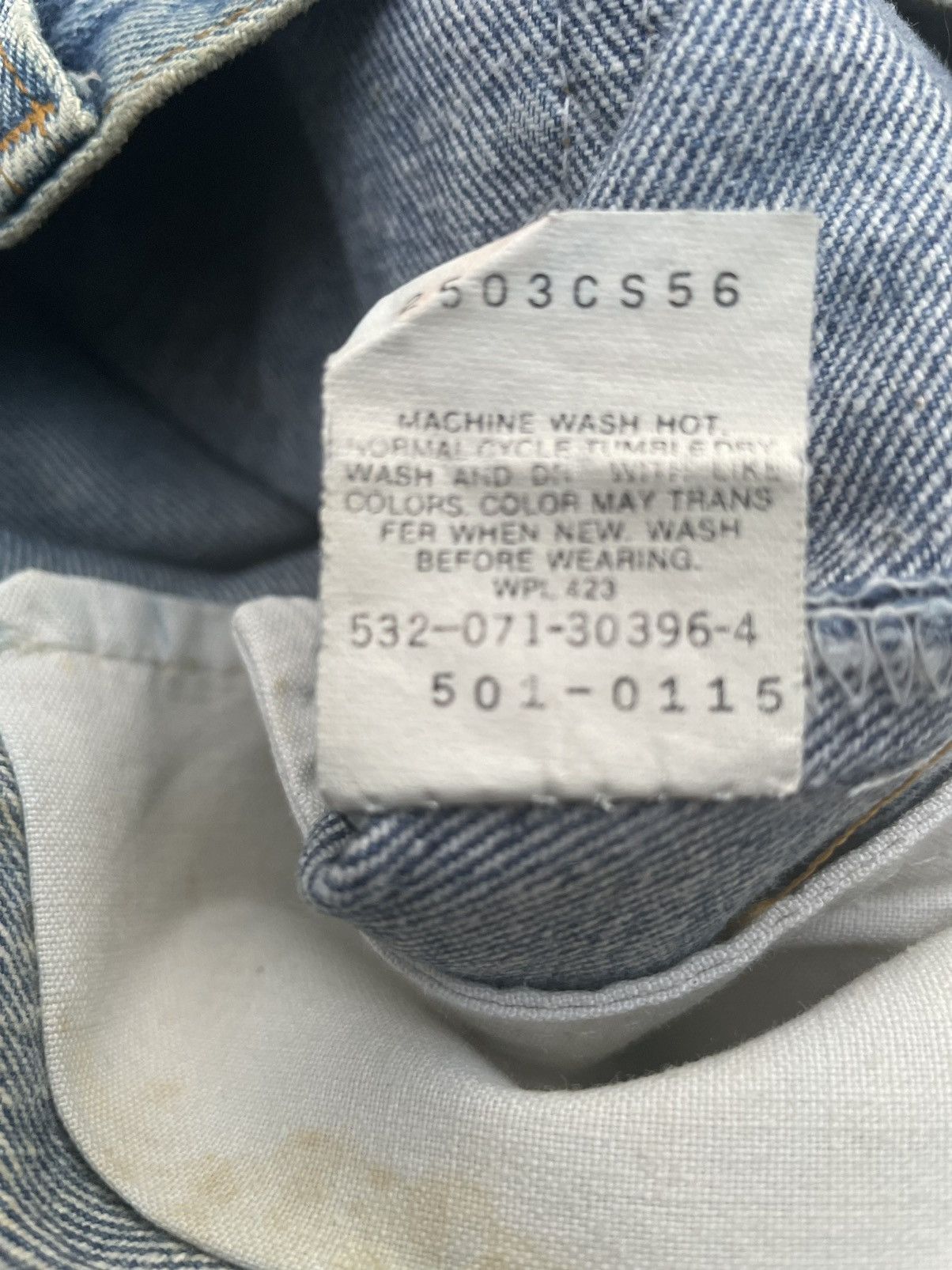 If Six Was Nine × Levi's × Vintage Vintage Levis 501 1991 USA Aging Faded Wash Denim Size US 33 - 12 Thumbnail