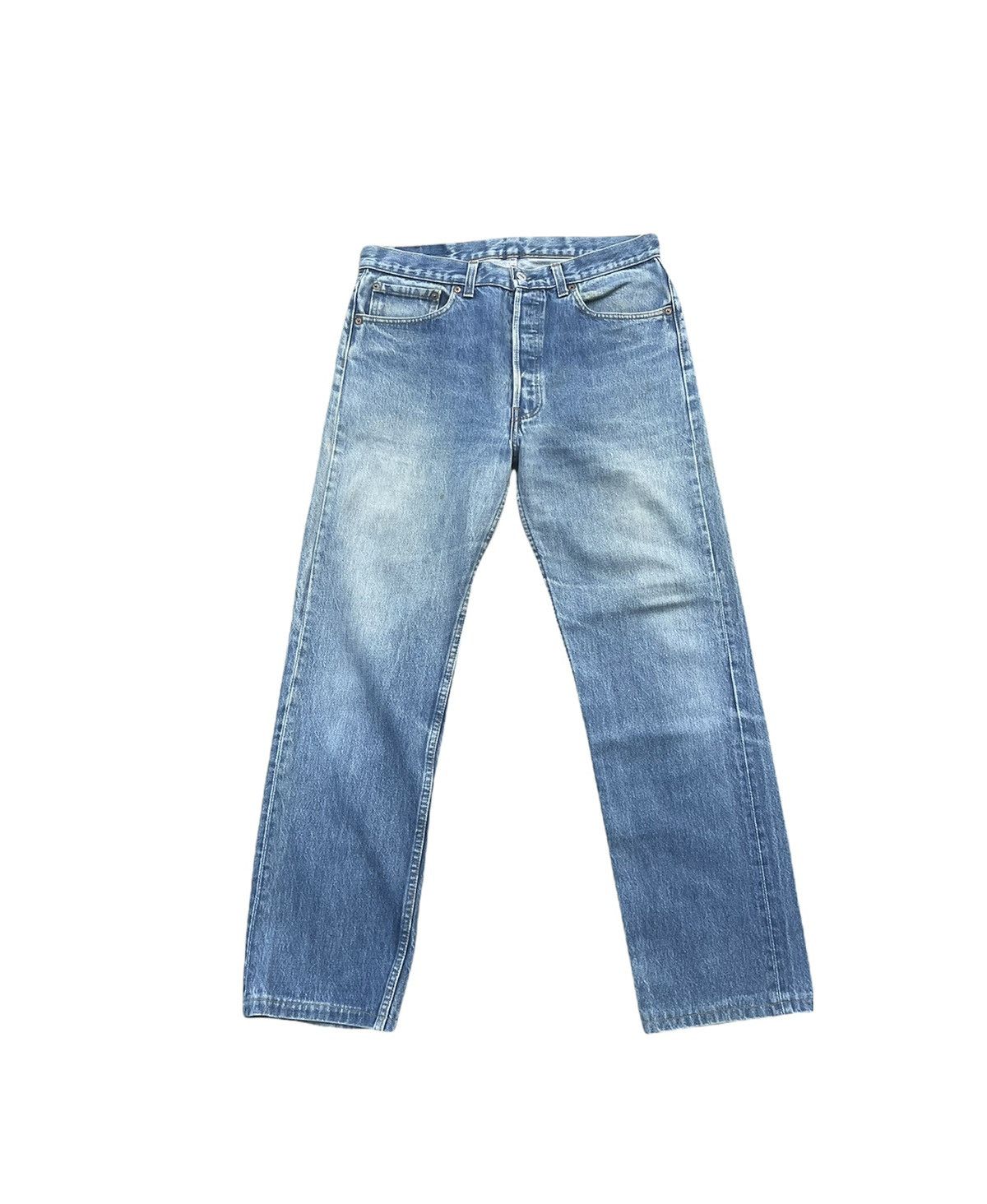If Six Was Nine × Levi's × Vintage Vintage Levis 501 1991 USA Aging Faded Wash Denim Size US 33 - 1 Thumbnail