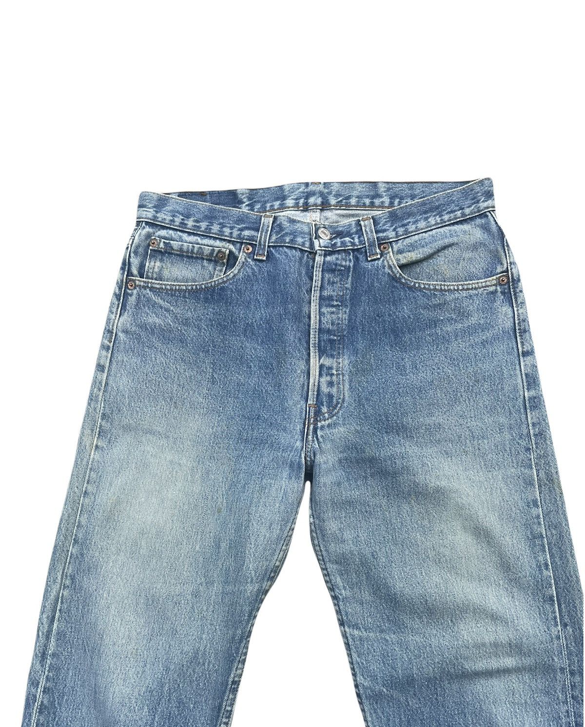 If Six Was Nine × Levi's × Vintage Vintage Levis 501 1991 USA Aging Faded Wash Denim Size US 33 - 3 Thumbnail