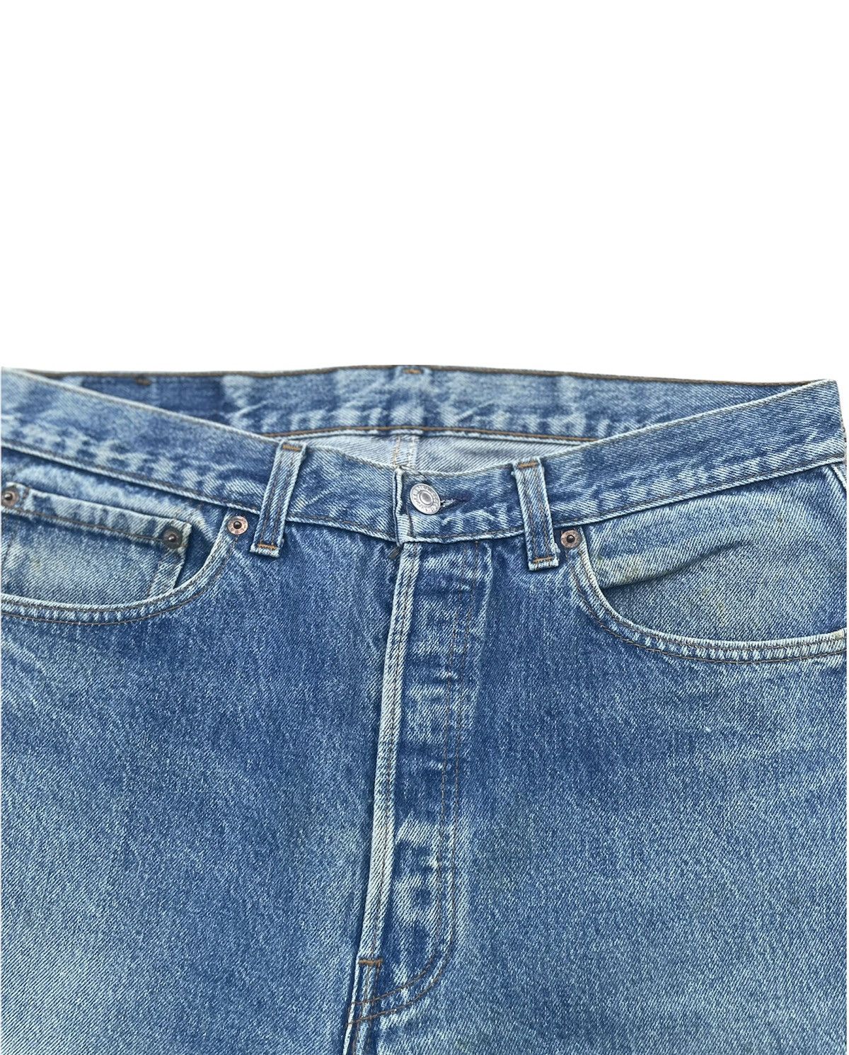 If Six Was Nine × Levi's × Vintage Vintage Levis 501 1991 USA Aging Faded Wash Denim Size US 33 - 4 Thumbnail
