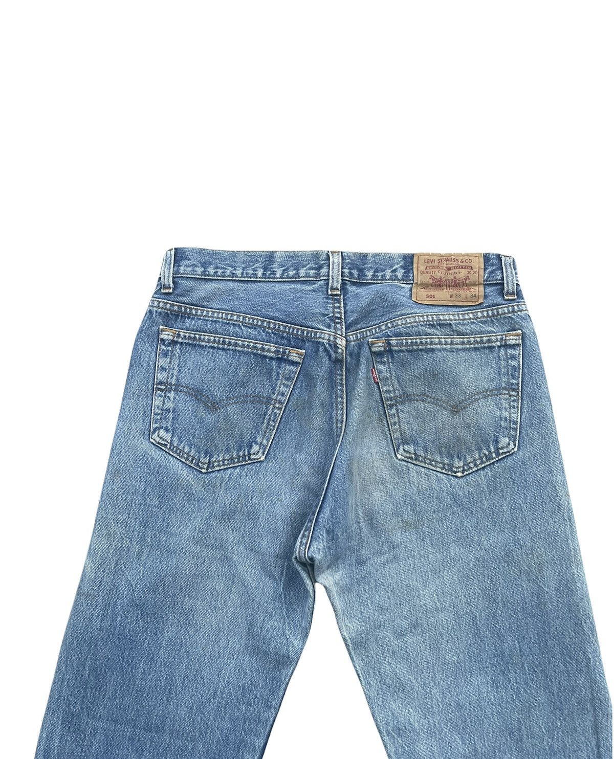 If Six Was Nine × Levi's × Vintage Vintage Levis 501 1991 USA Aging Faded Wash Denim Size US 33 - 6 Thumbnail