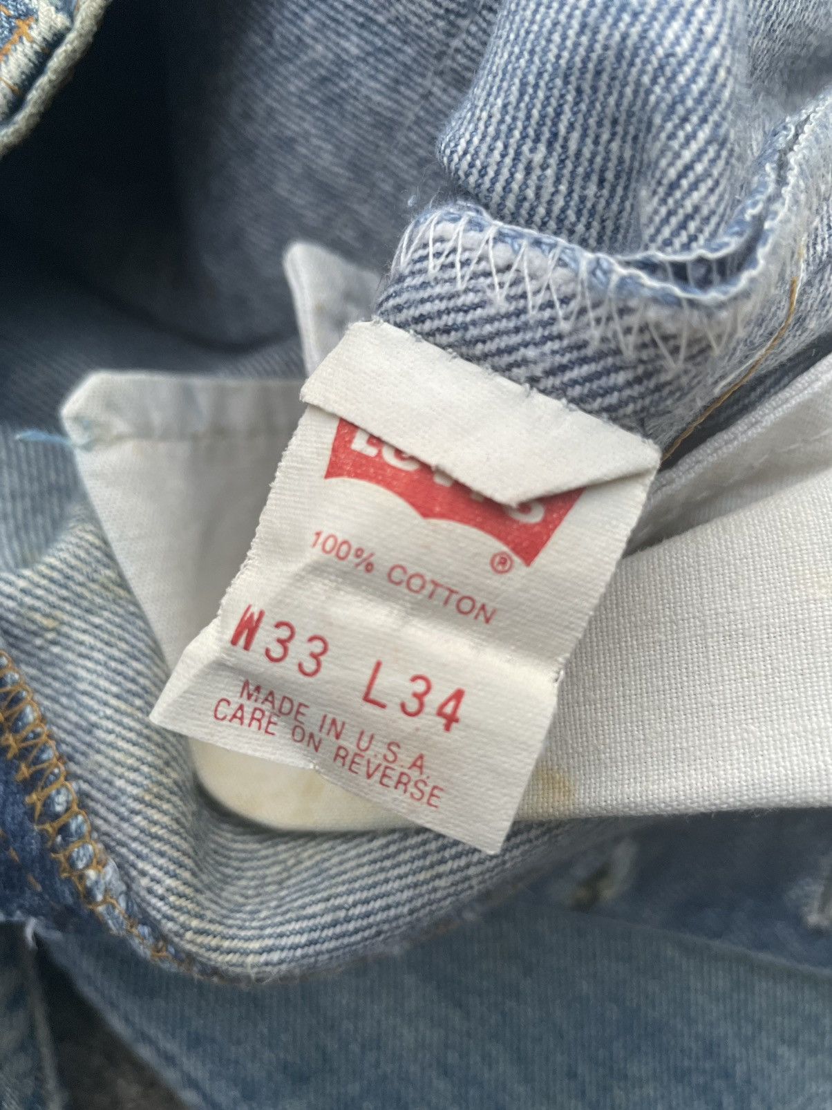 If Six Was Nine × Levi's × Vintage Vintage Levis 501 1991 USA Aging Faded Wash Denim Size US 33 - 13 Thumbnail