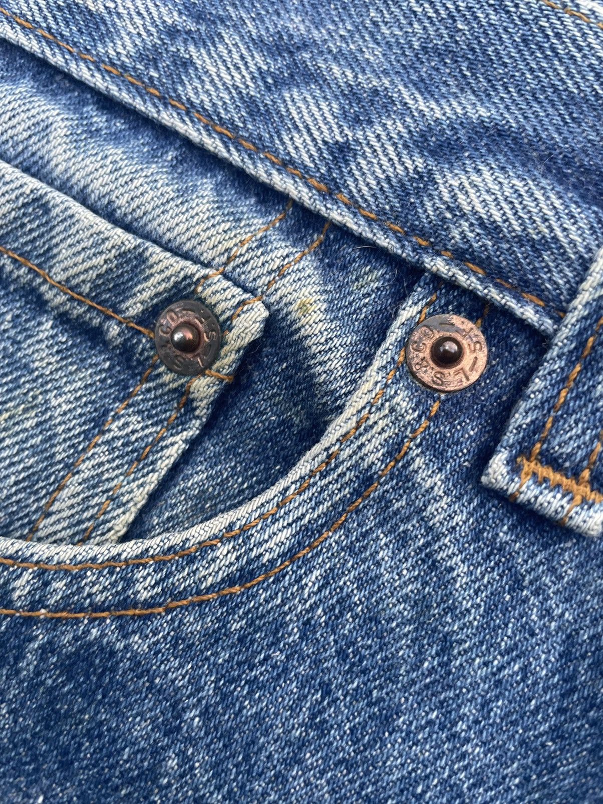 If Six Was Nine × Levi's × Vintage Vintage Levis 501 1991 USA Aging Faded Wash Denim Size US 33 - 16 Thumbnail