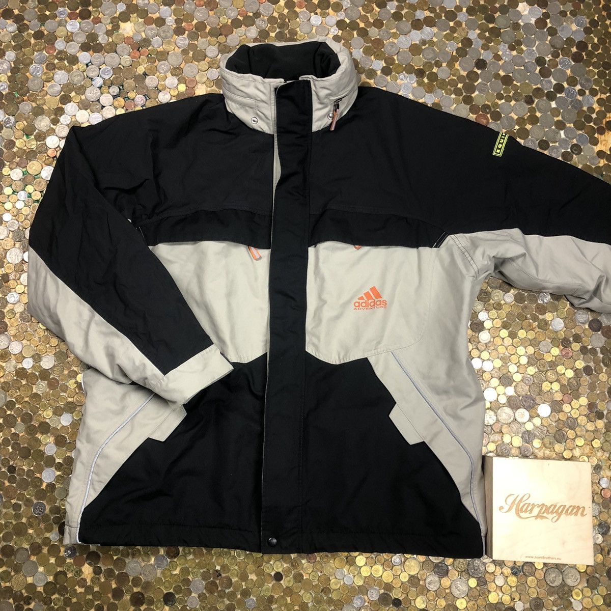 Adidas equipment heavy coat jacket vintage 90s &y2k