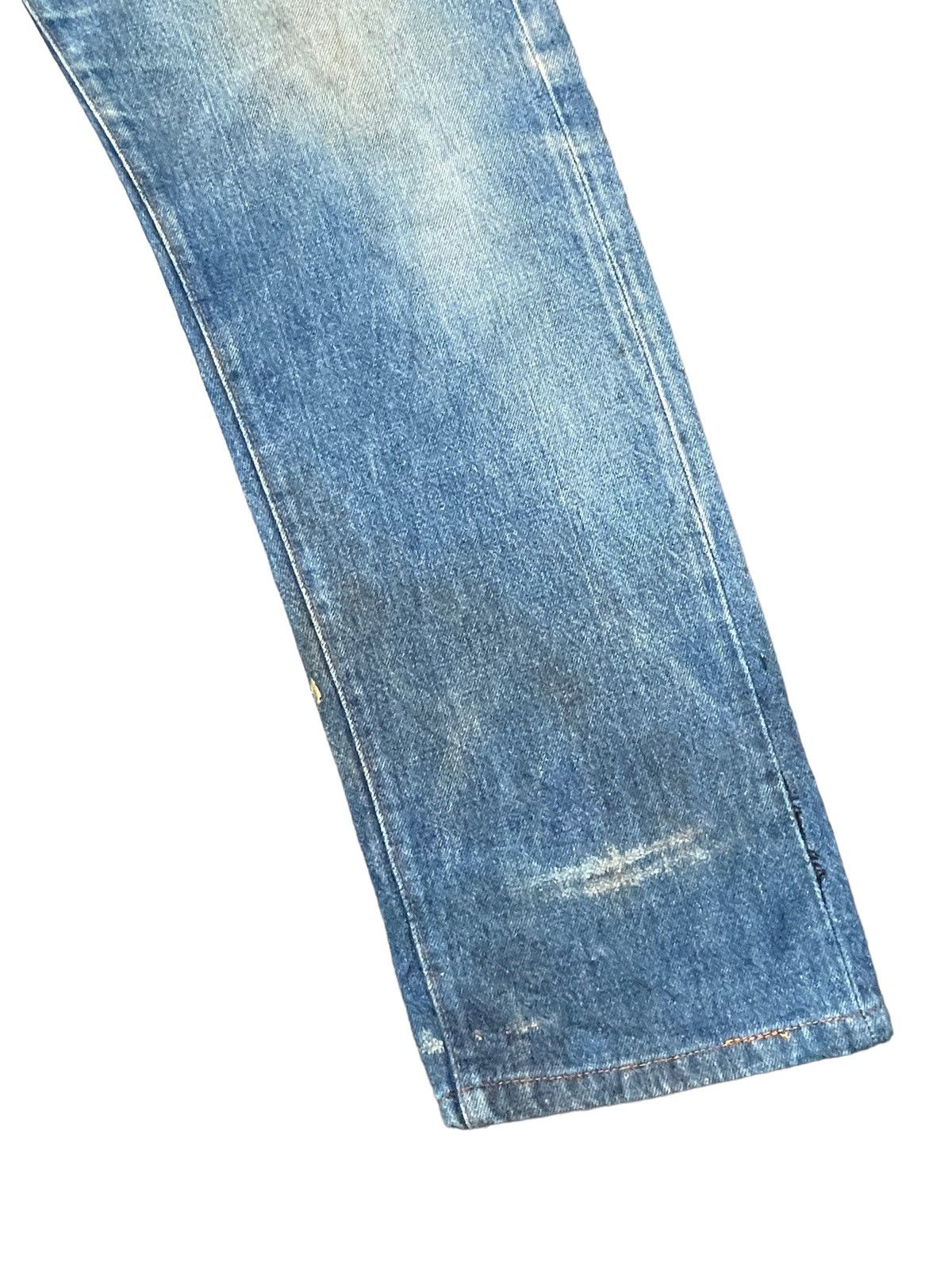 Levi's Vintage 1983 Levis 501 e Usa Faded Distresed Size US 33 - 3 Thumbnail