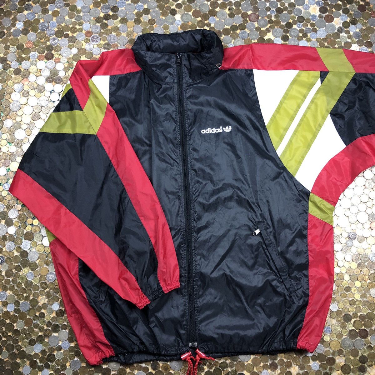 Adidas Vintage light raining jacket with hoodie