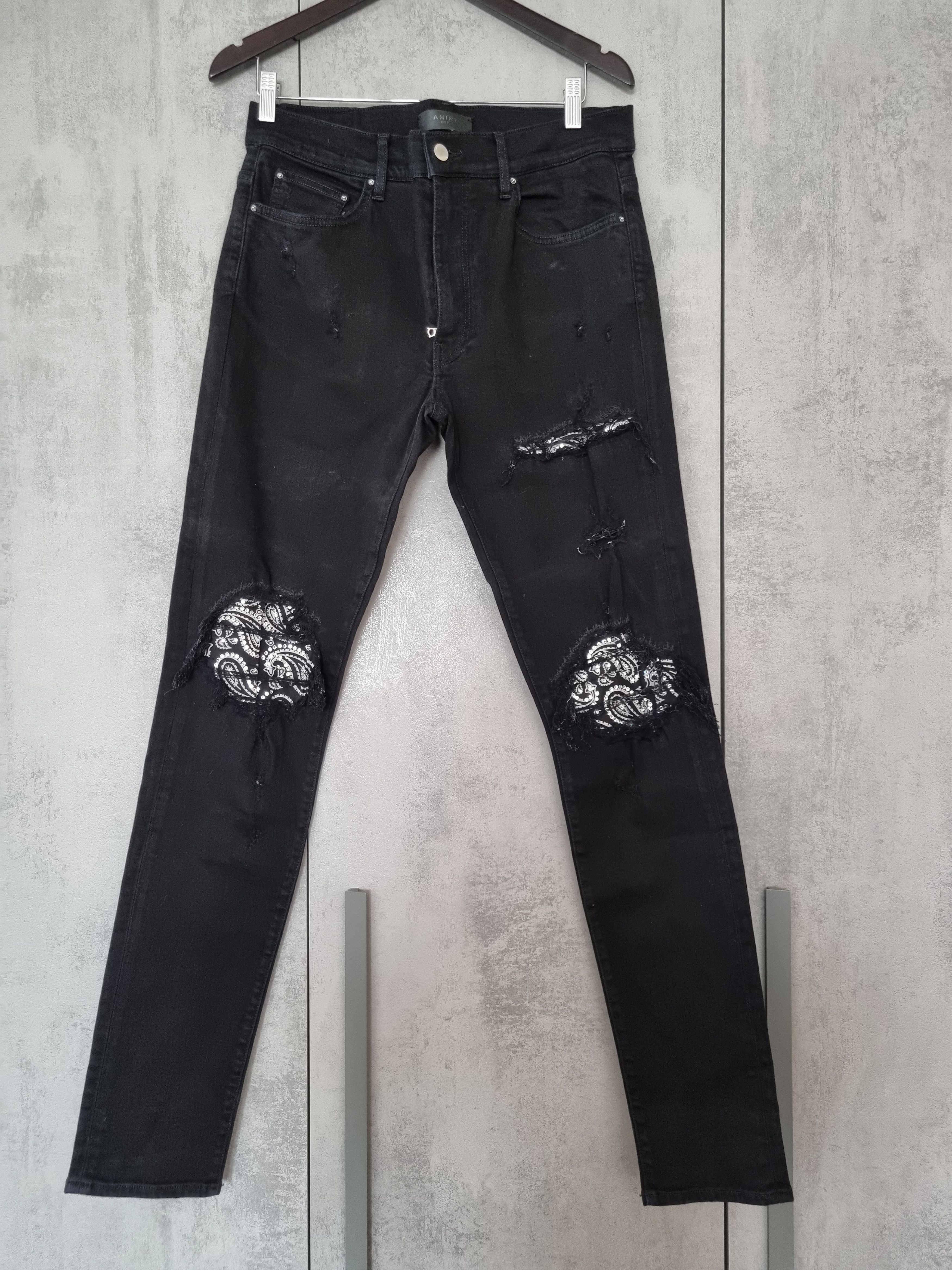Amiri Mx1 Crystal Paisley jeans