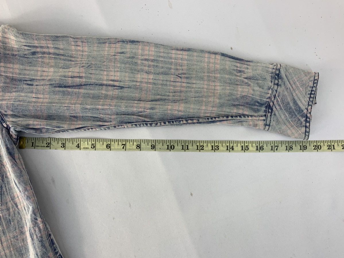 In The Attic 90s In The Attic Faded Plaid Checked Denim Button Up Shirt Size L / US 10 / IT 46 - 7 Thumbnail